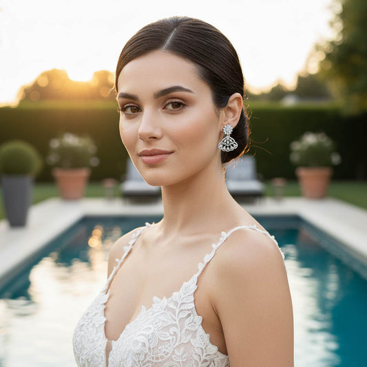 Non-pierced Wedding Clip-On Earrings: Vintage Style and All-Day Comfort- Litvik
