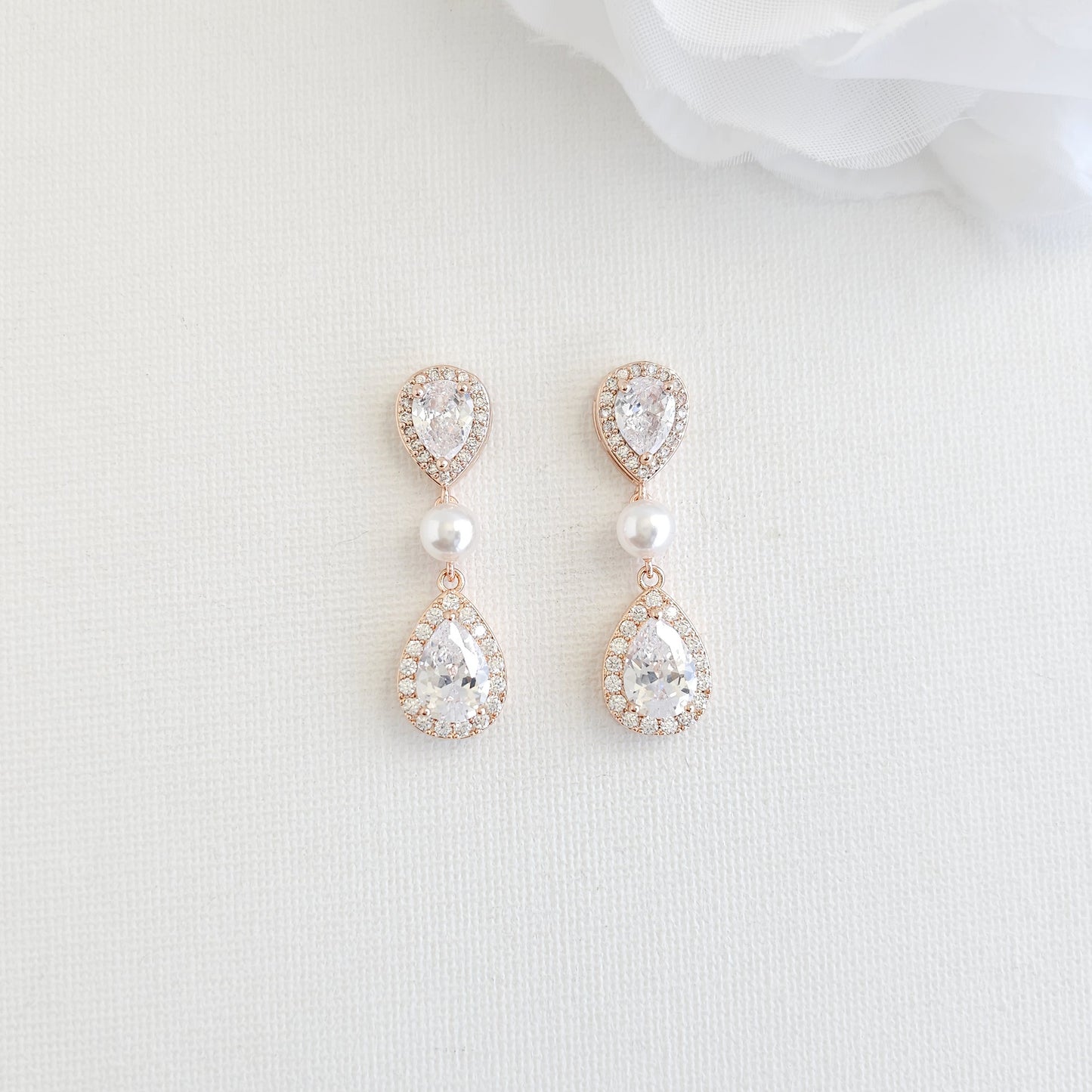 Classic Rose Gold Bridal Jewellery Set - Emma