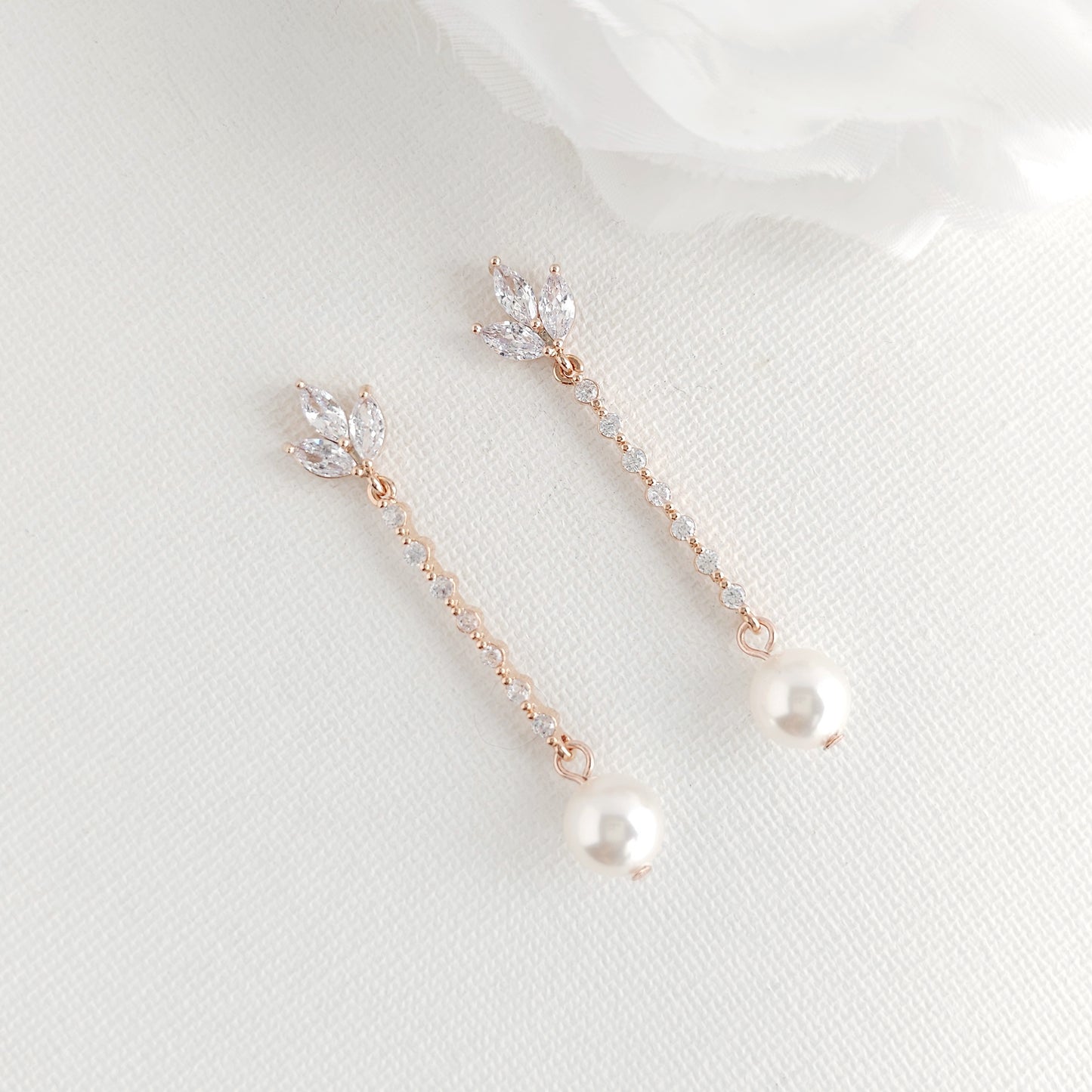 Pearl Drop Gold Earrings- Jodi