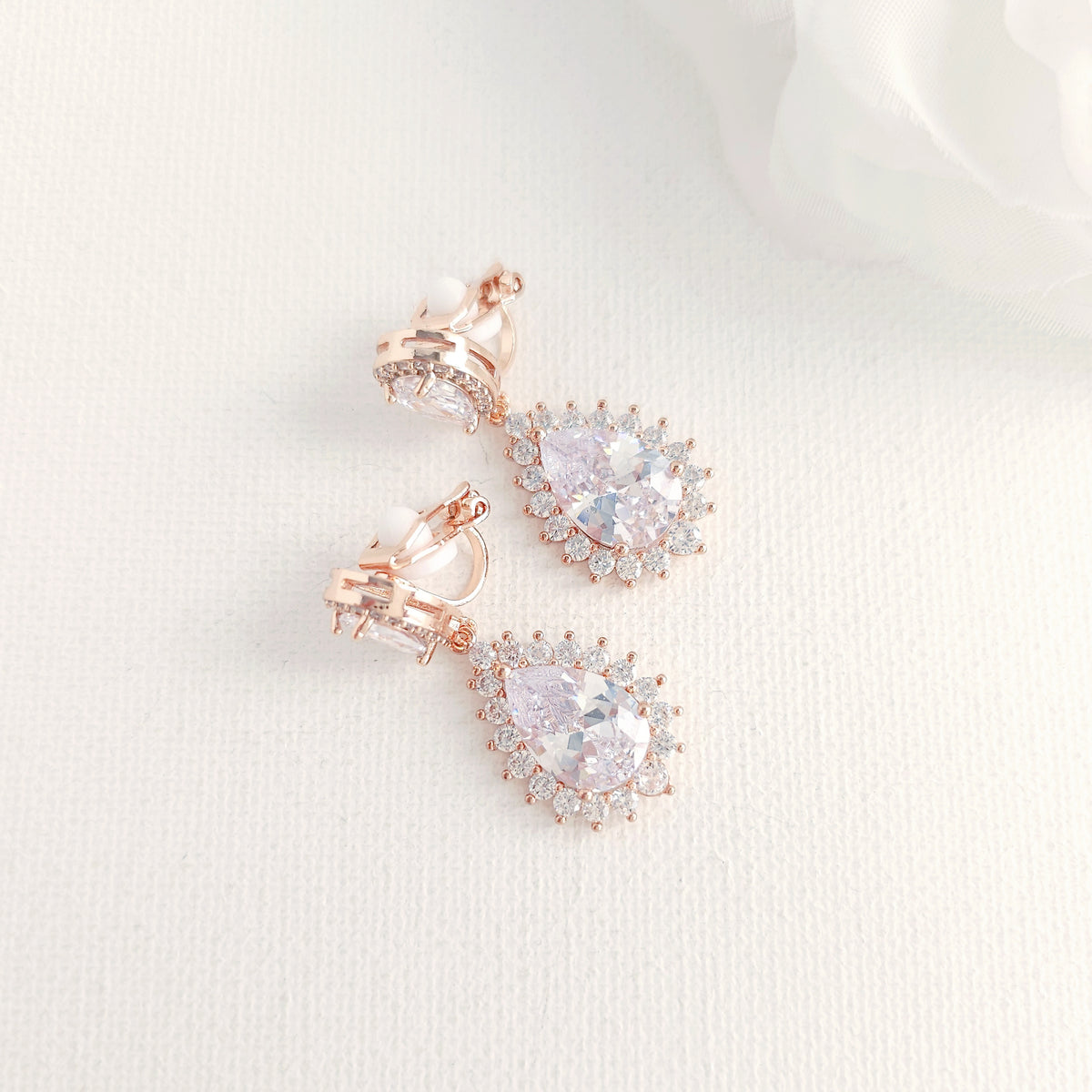 Clip-on Gold Earrings Wedding Formals and Occasions-Raya