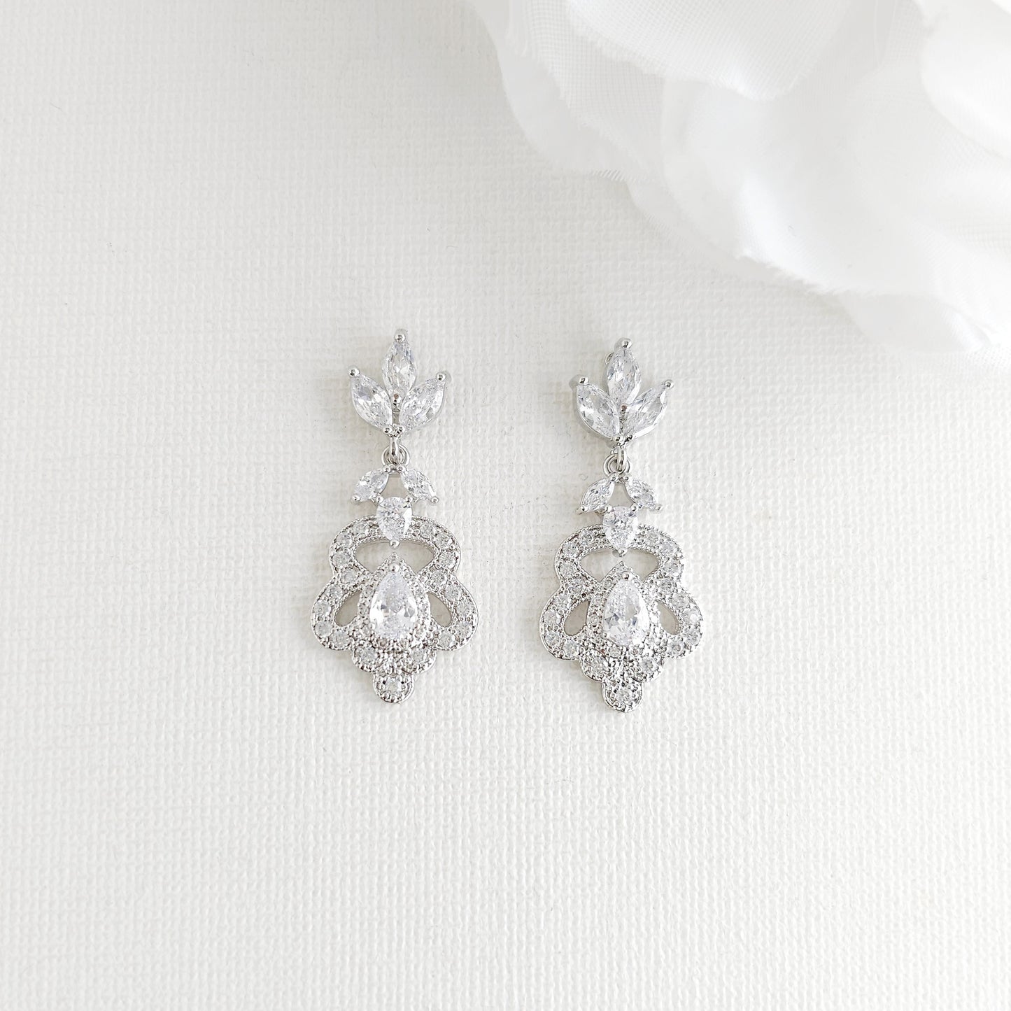 Rose Gold Vintage Earrings for Brides and Bridesmaids- Norma