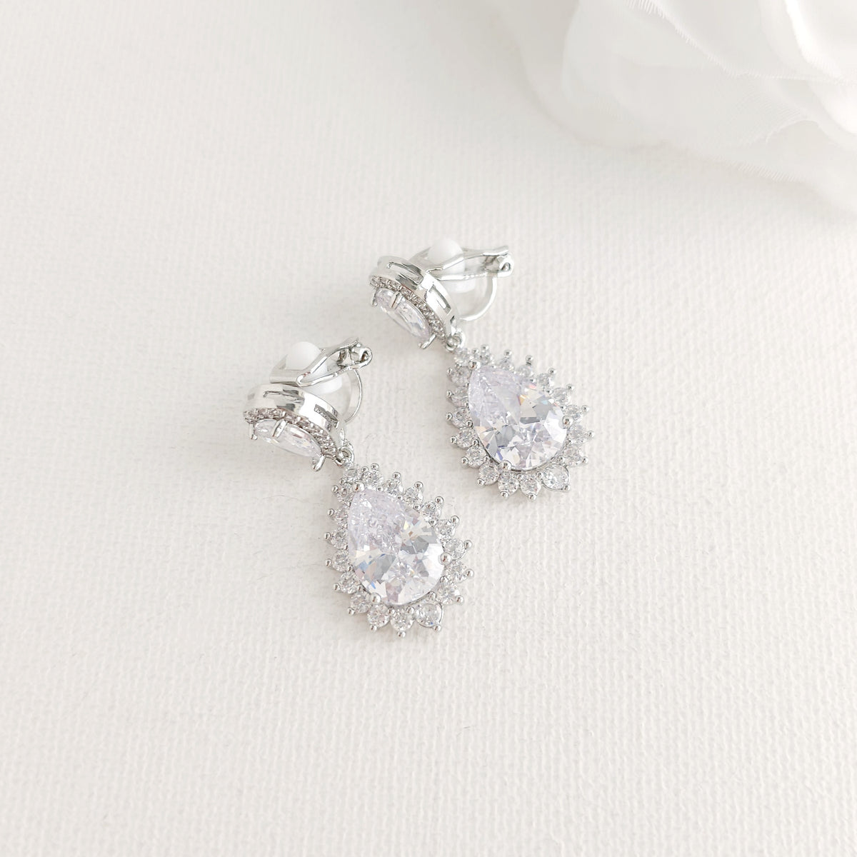 Rose Gold Clip On Earrings: Modern or Vintage Charm for Brides & Wedding Guests - Raya