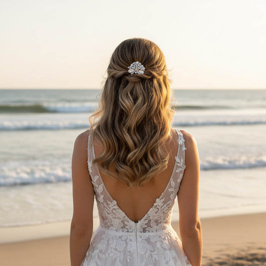 Minimalist Starfish Hair Comb, Beach Wedding Accessory For Brides & Bridesmaids-Starfish