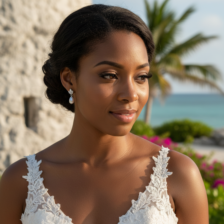 Rose Gold Delicate Pearl Drop Earrings for All Occasions- Vera