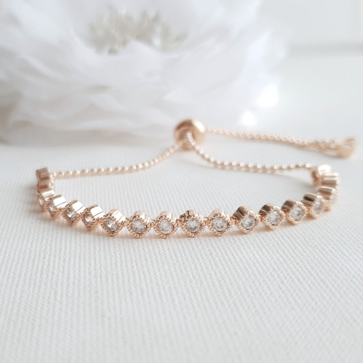 Silver Slider Clasp Bracelet-Celia - PoetryDesigns