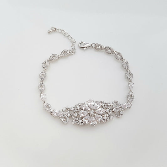 Cubic Zirconia Crystal Bracelet- Astra