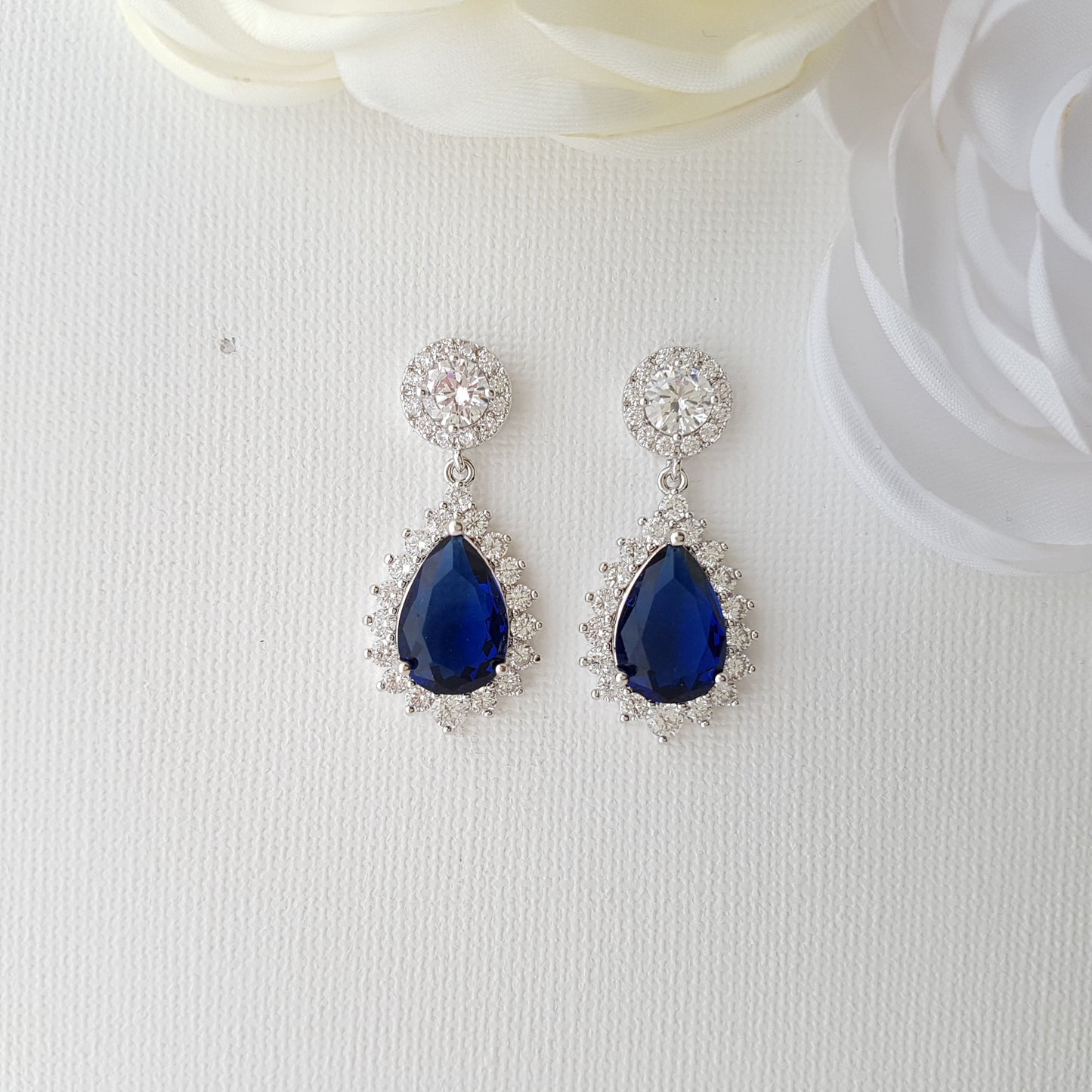 Sapphire Blue Cubic Zirconia Jewellery Set-AOI