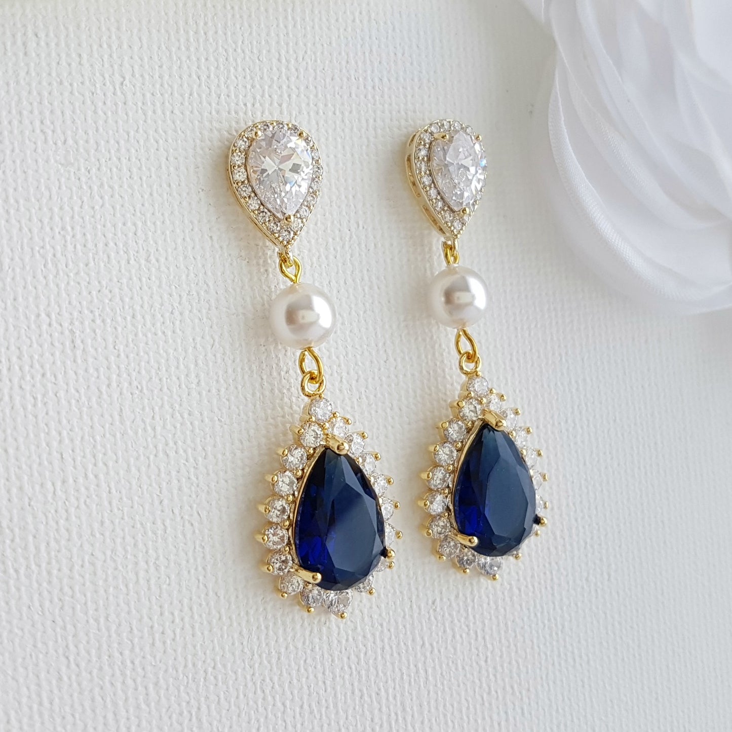 Blue Bridal Jewelry Set-Aoi