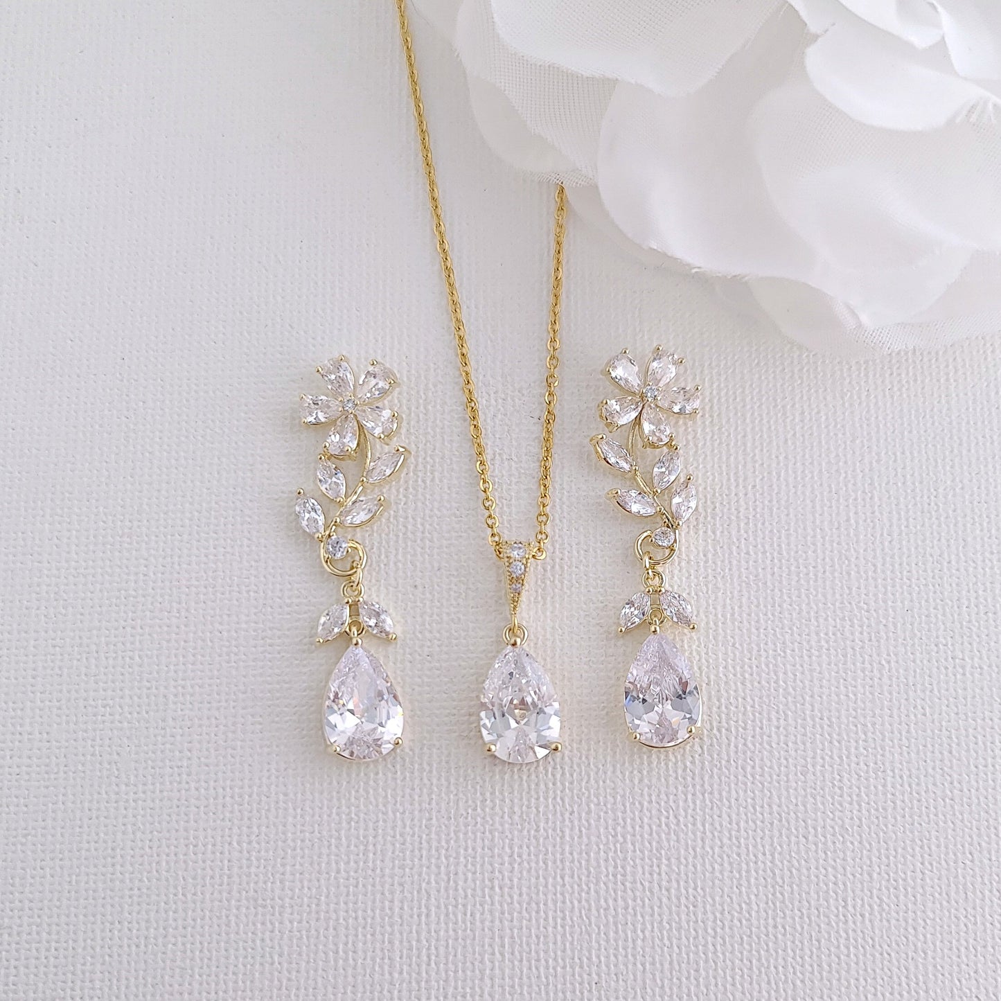 Wedding Jewelry Set for Brides-Daisy