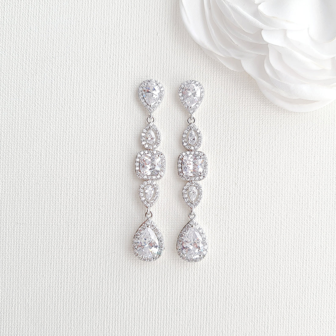 Long Pendant and Earrings with Matching Slider Bracelet Jewellery Set-Gianna