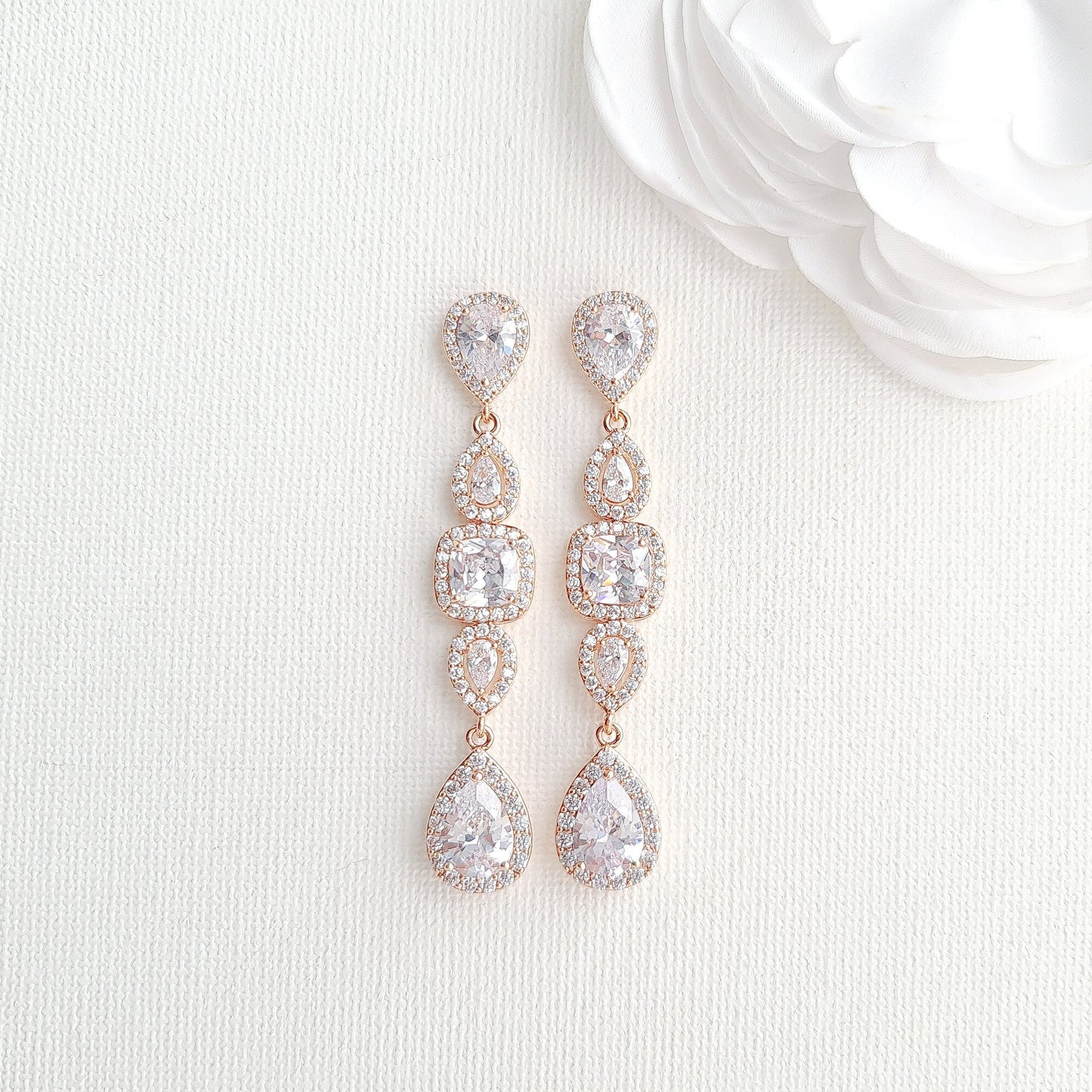 Necklace Set for Brides in Rose Gold- Gianna