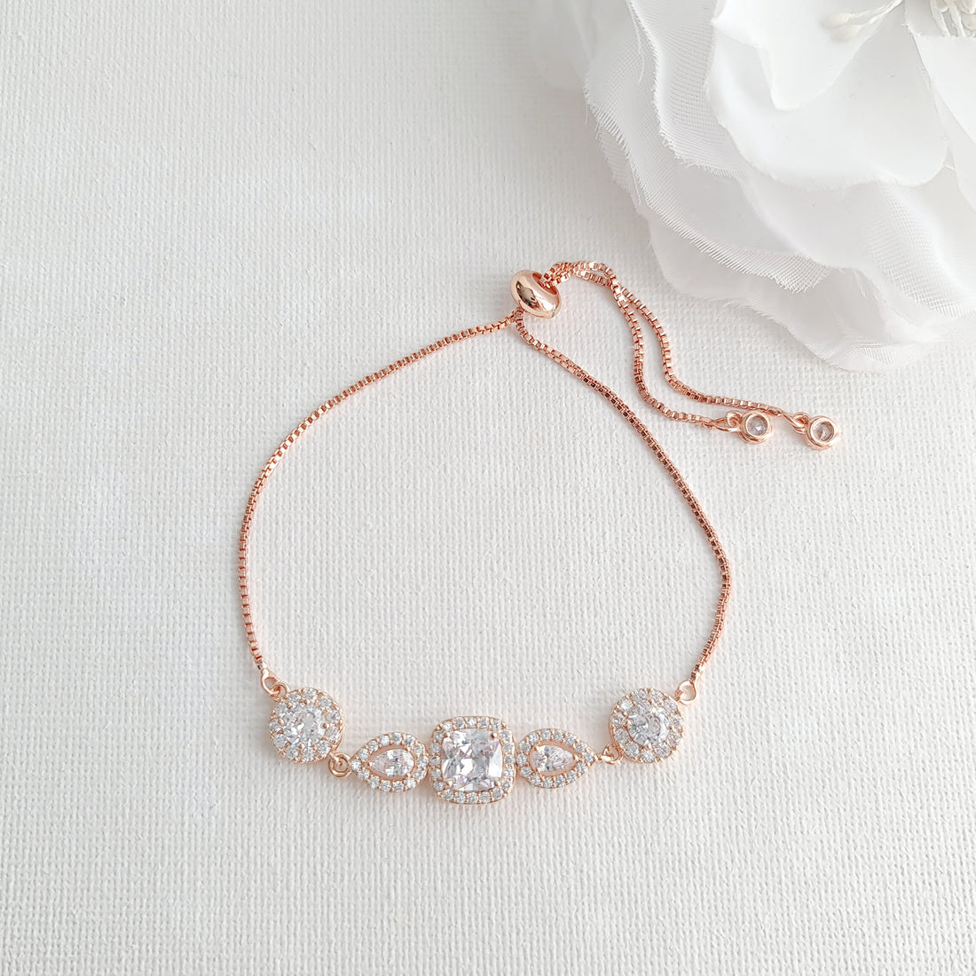 Long Pendant and Earrings with Matching Slider Bracelet Jewellery Set-Gianna