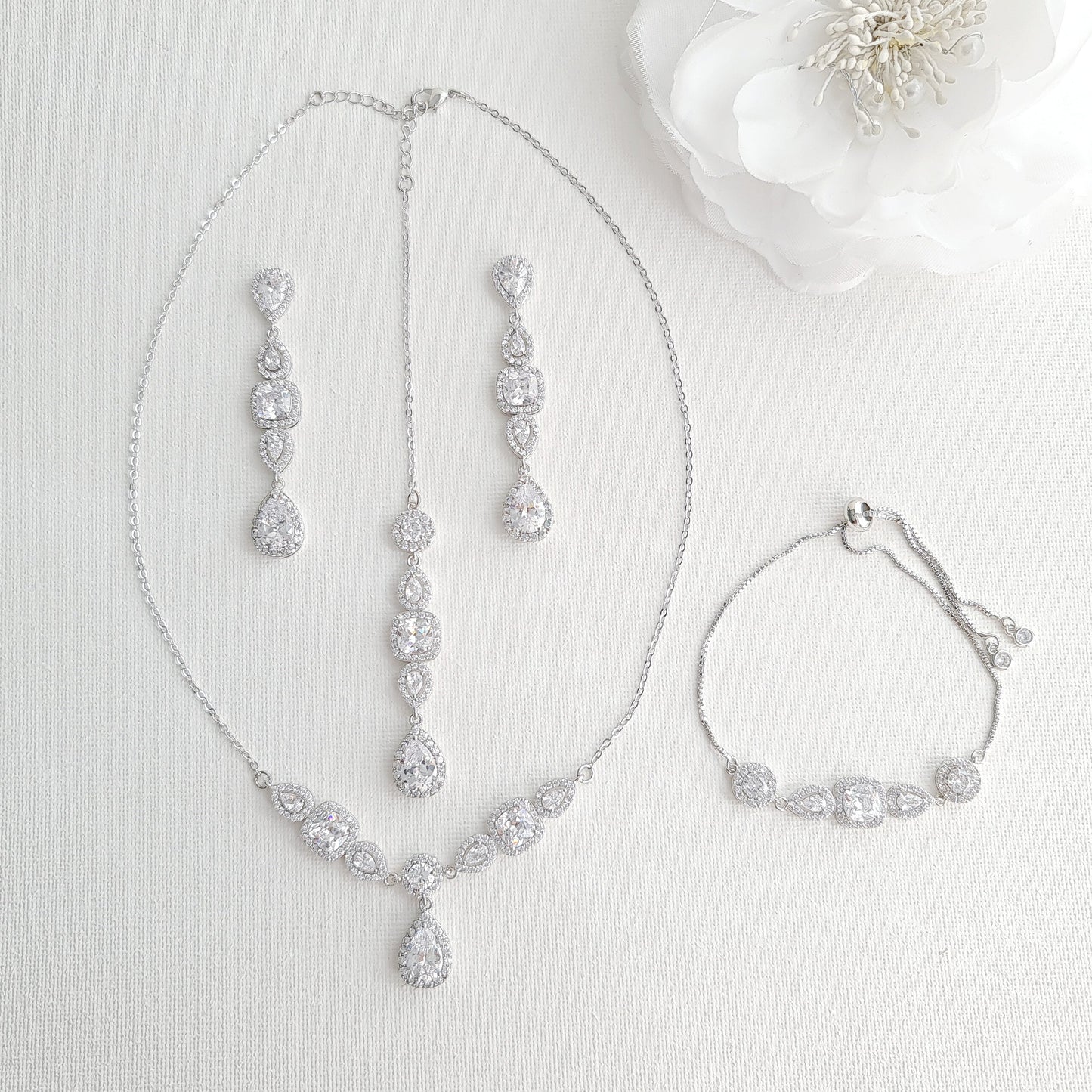 Necklace Set for Brides in Rose Gold- Gianna