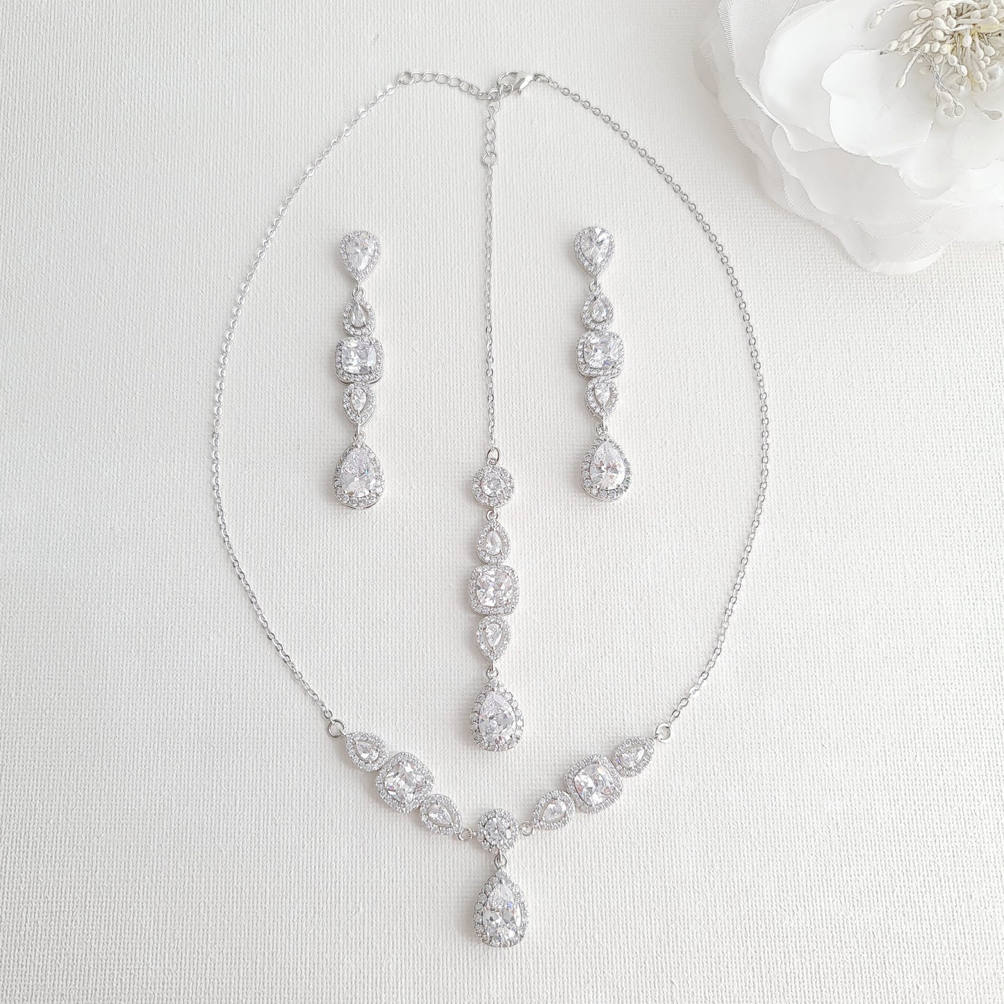 Necklace Set for Brides in Rose Gold- Gianna