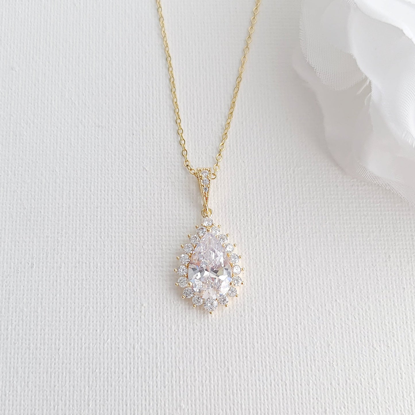 Wedding Jewellery Set in Rose Gold and Crystals-Raya