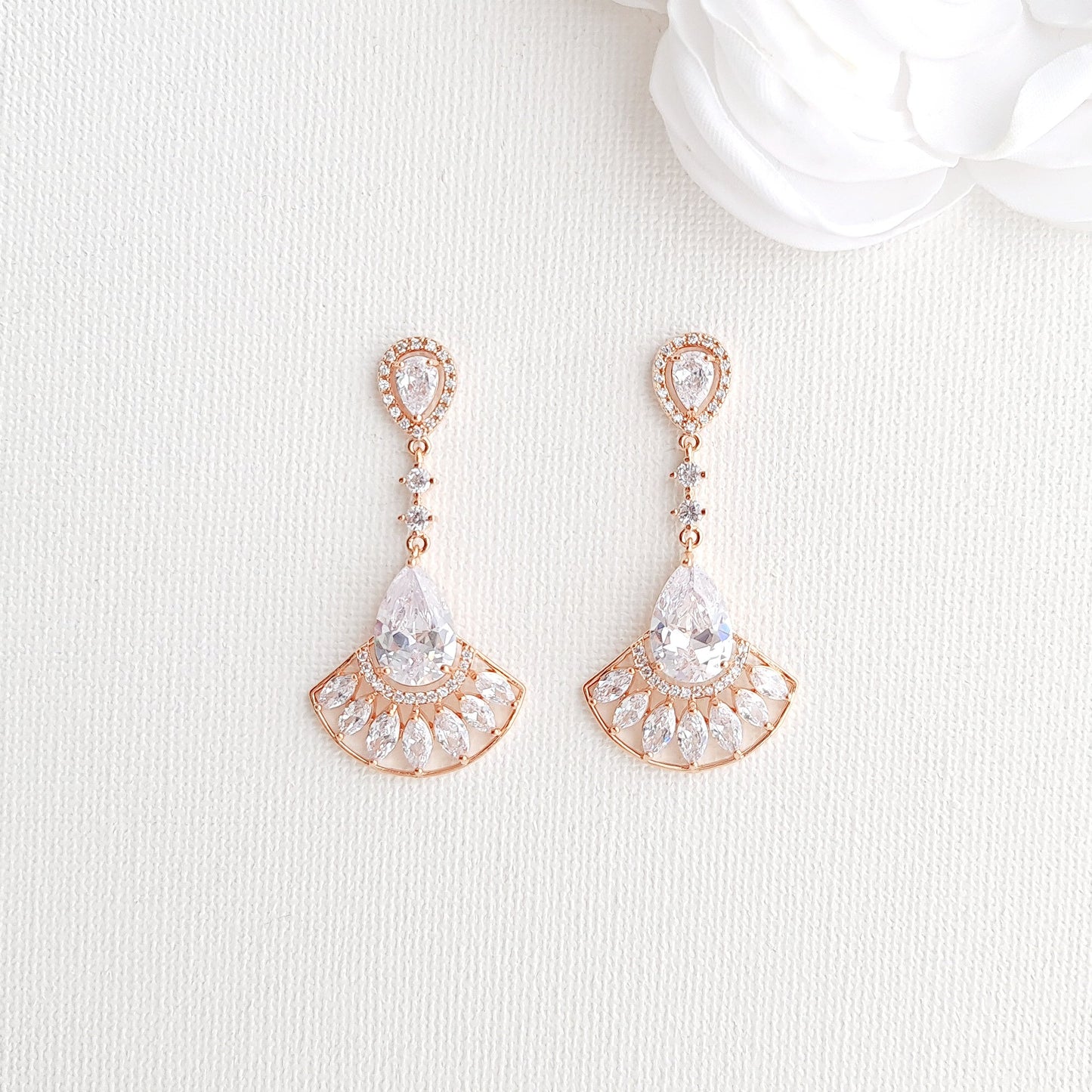 Rose Gold Earrings for Formal Events-Ilana