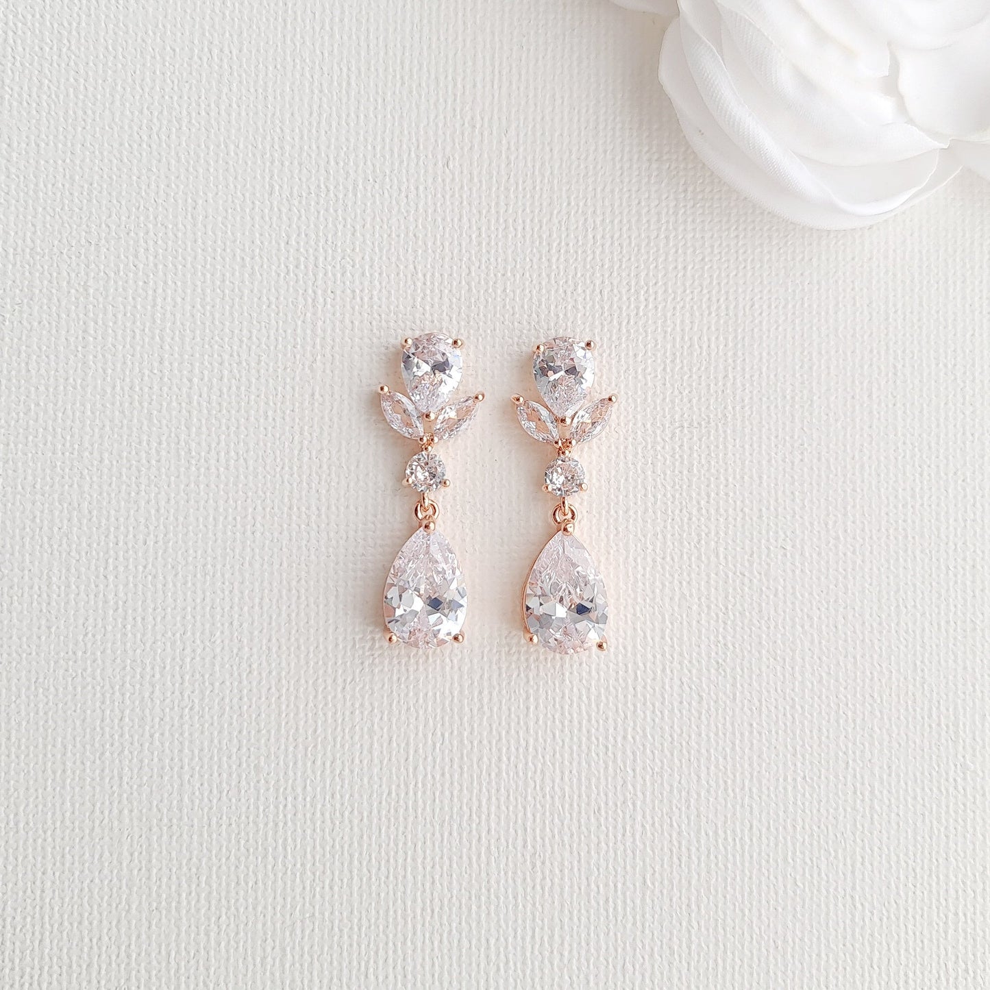 Yellow Gold Earrings Necklace and Bracelet Set for Wedding-Nicole