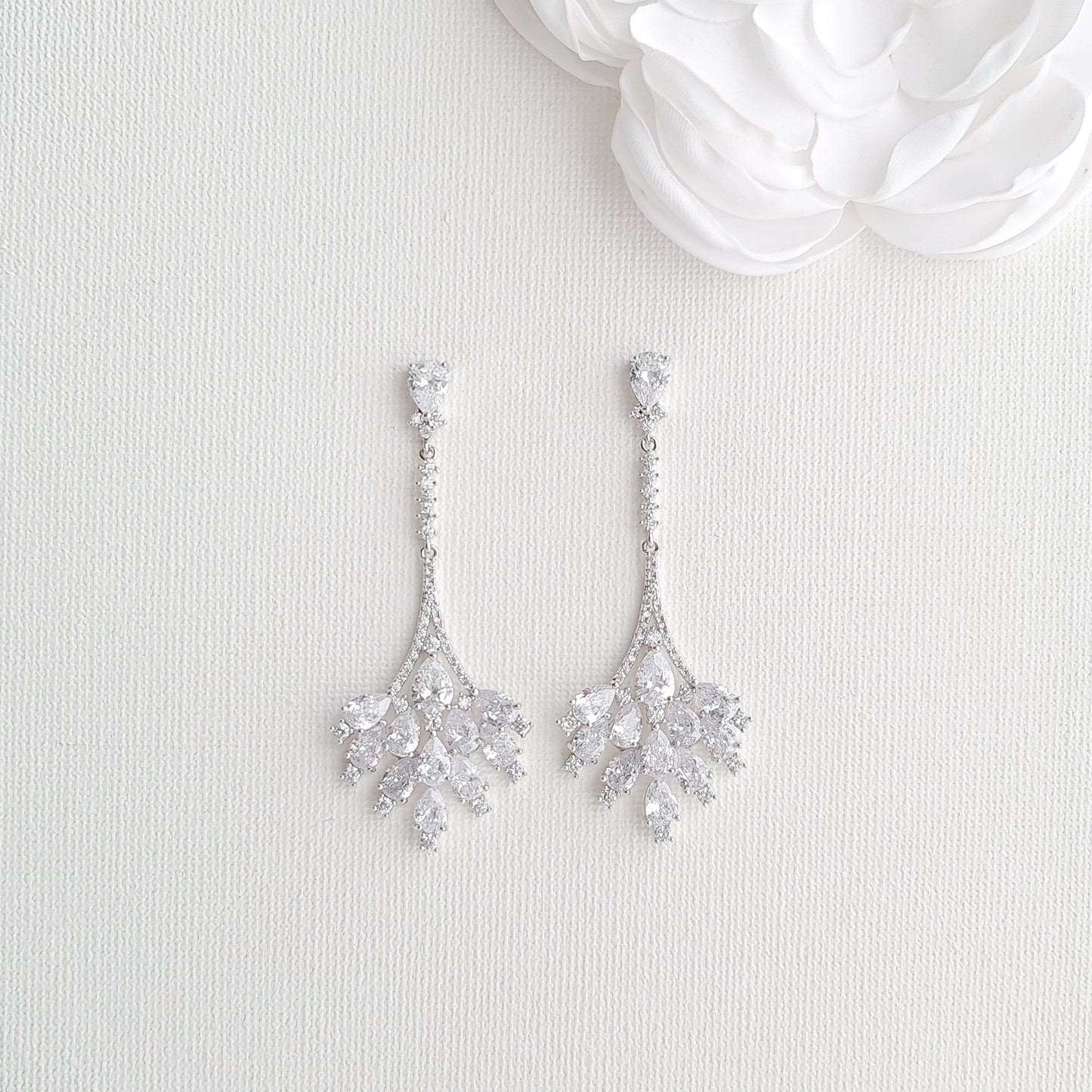 Statement Chandelier Earrings for Brides and Women-Yana