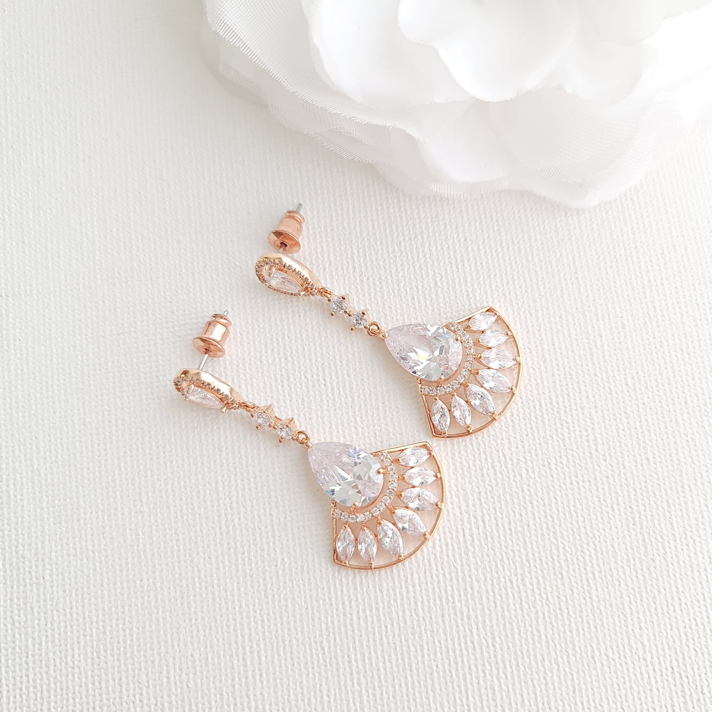 Rose Gold Earrings for Formal Events-Ilana