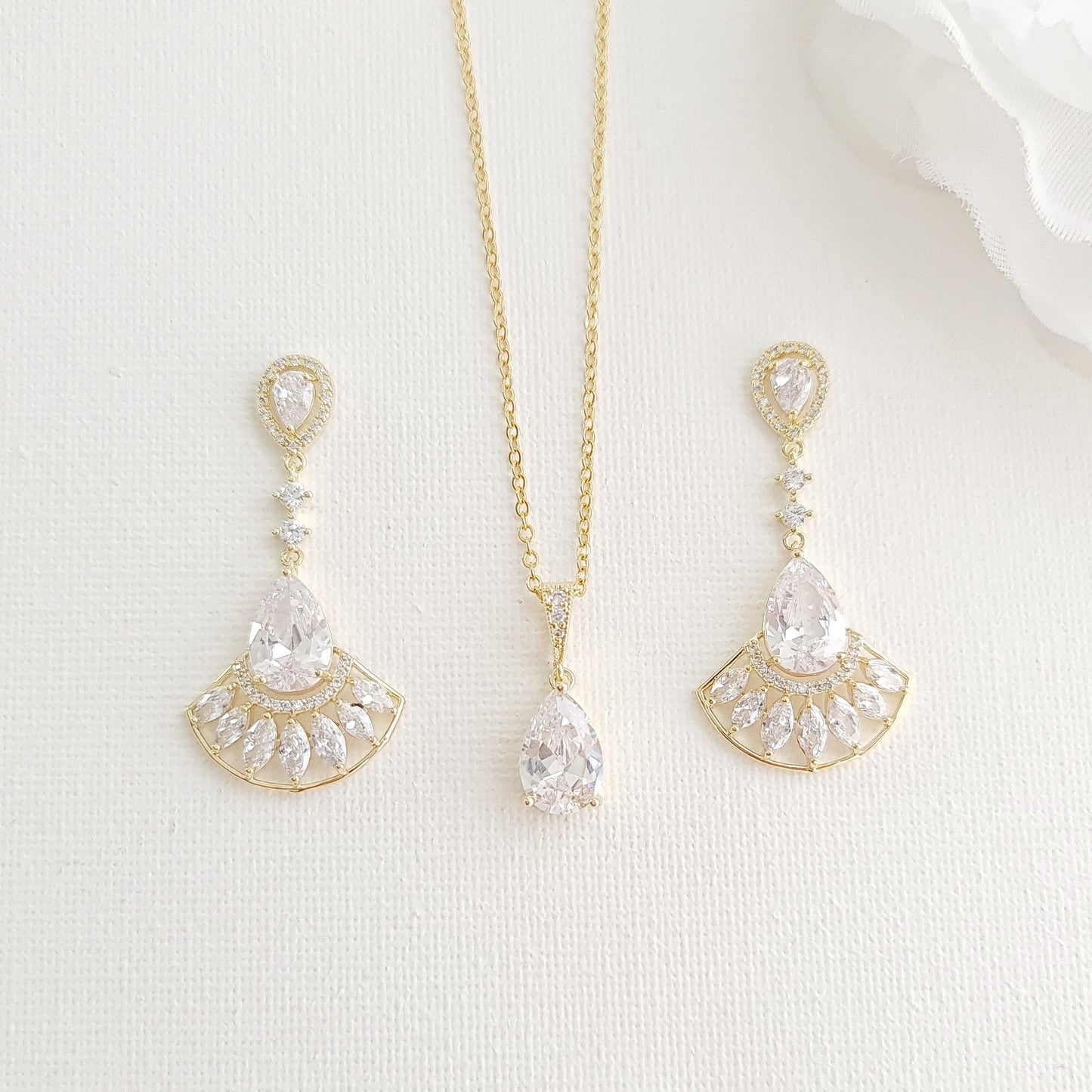 Jewellery Set in Rose Gold-Ilana