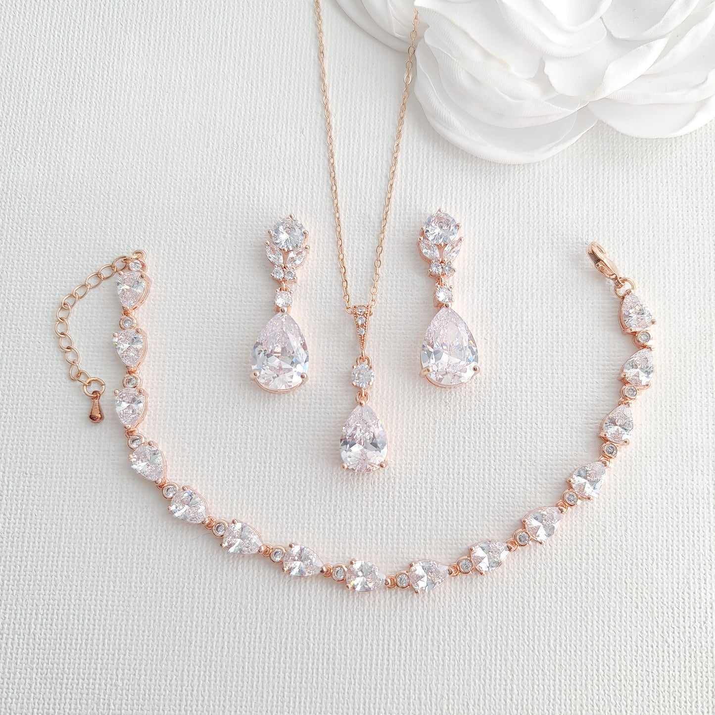 Clear CZ Jewellery Set-Mary