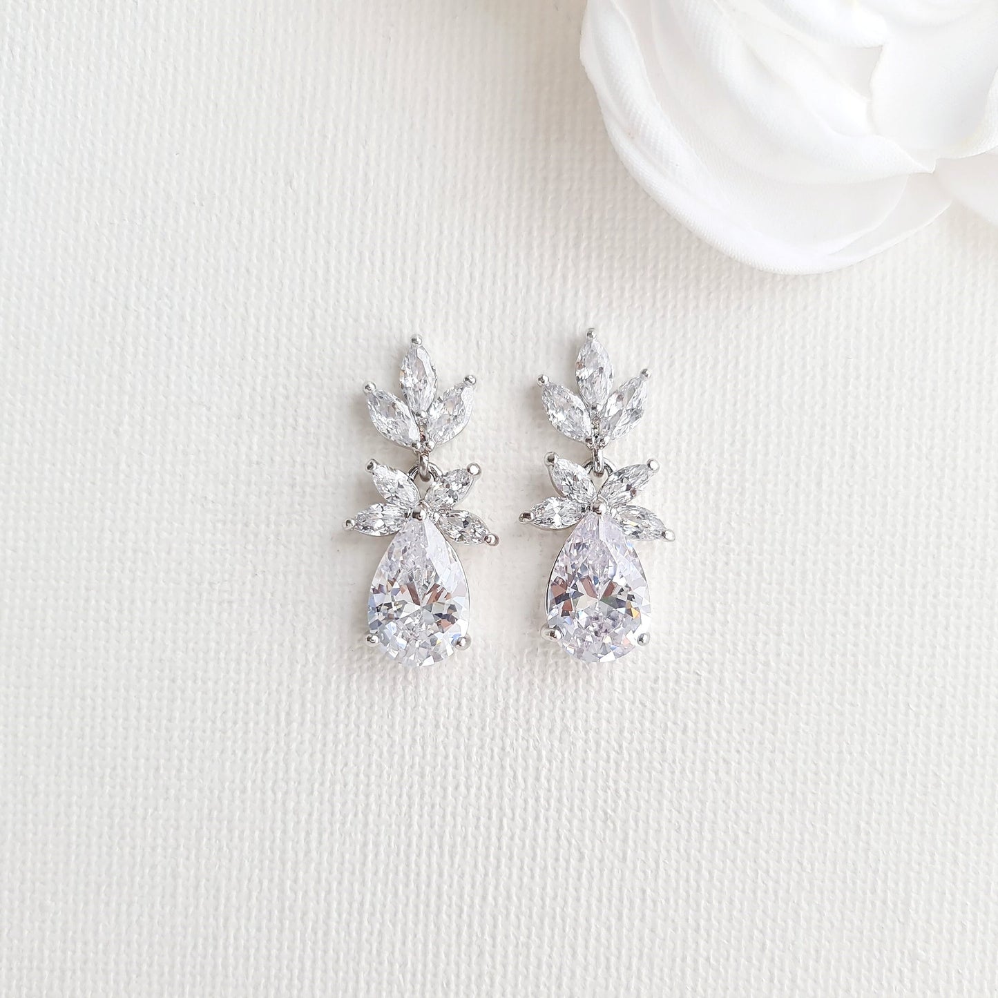 Small Rose Gold Earrings-Stella