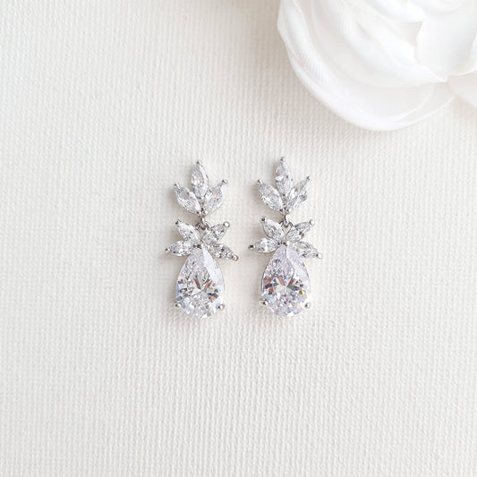 Small Rose Gold Earrings-Stella