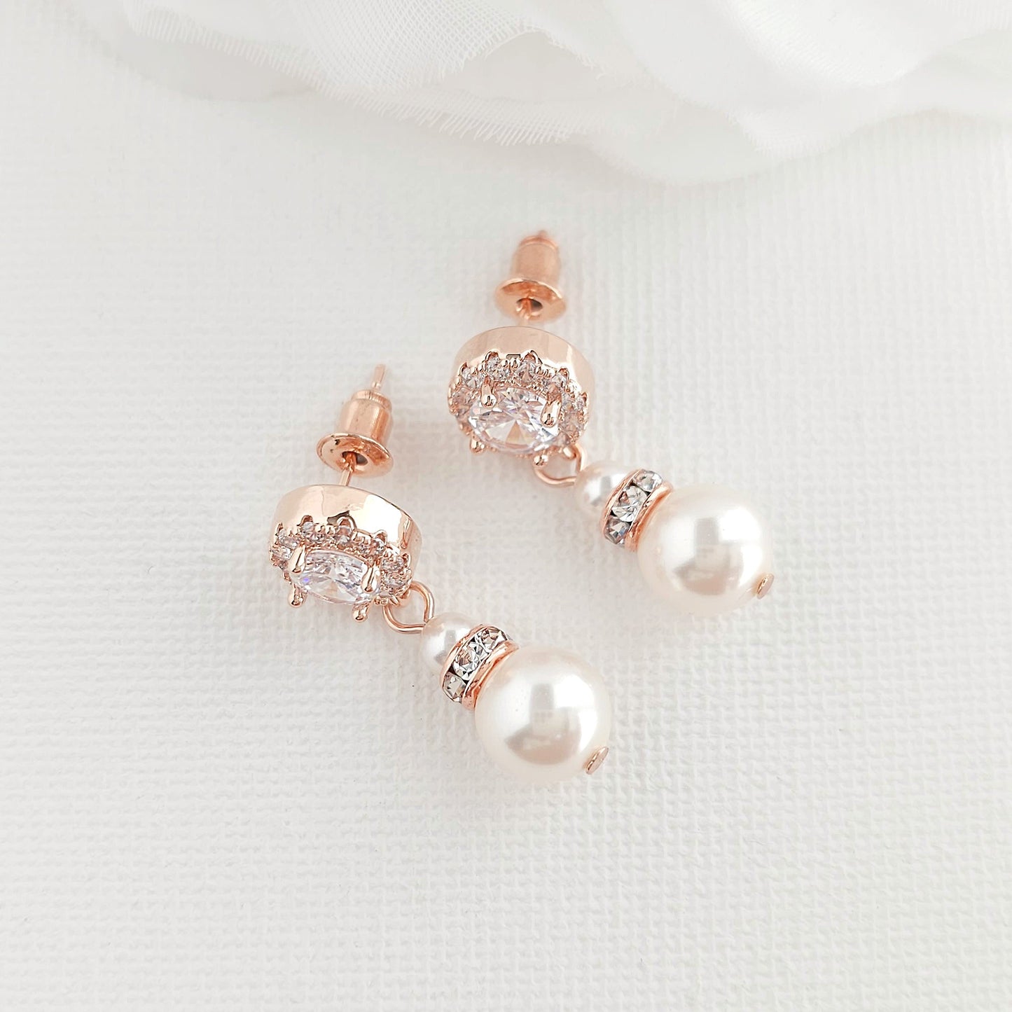 Simple Pearl Jewellery Set for Brides and Bridal Party-AVA