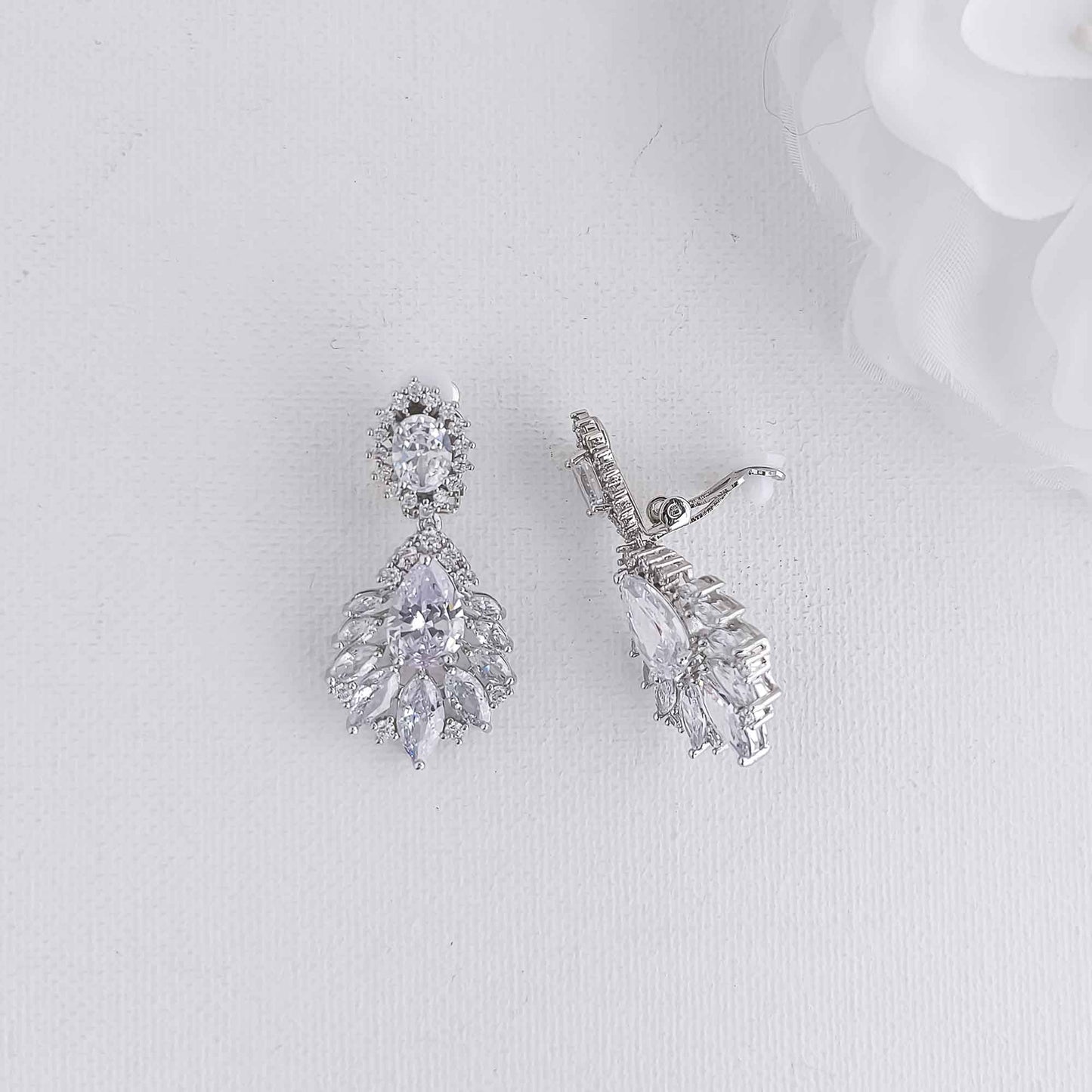 Clip On Earrings for Weddings Occasions Prom-Anna