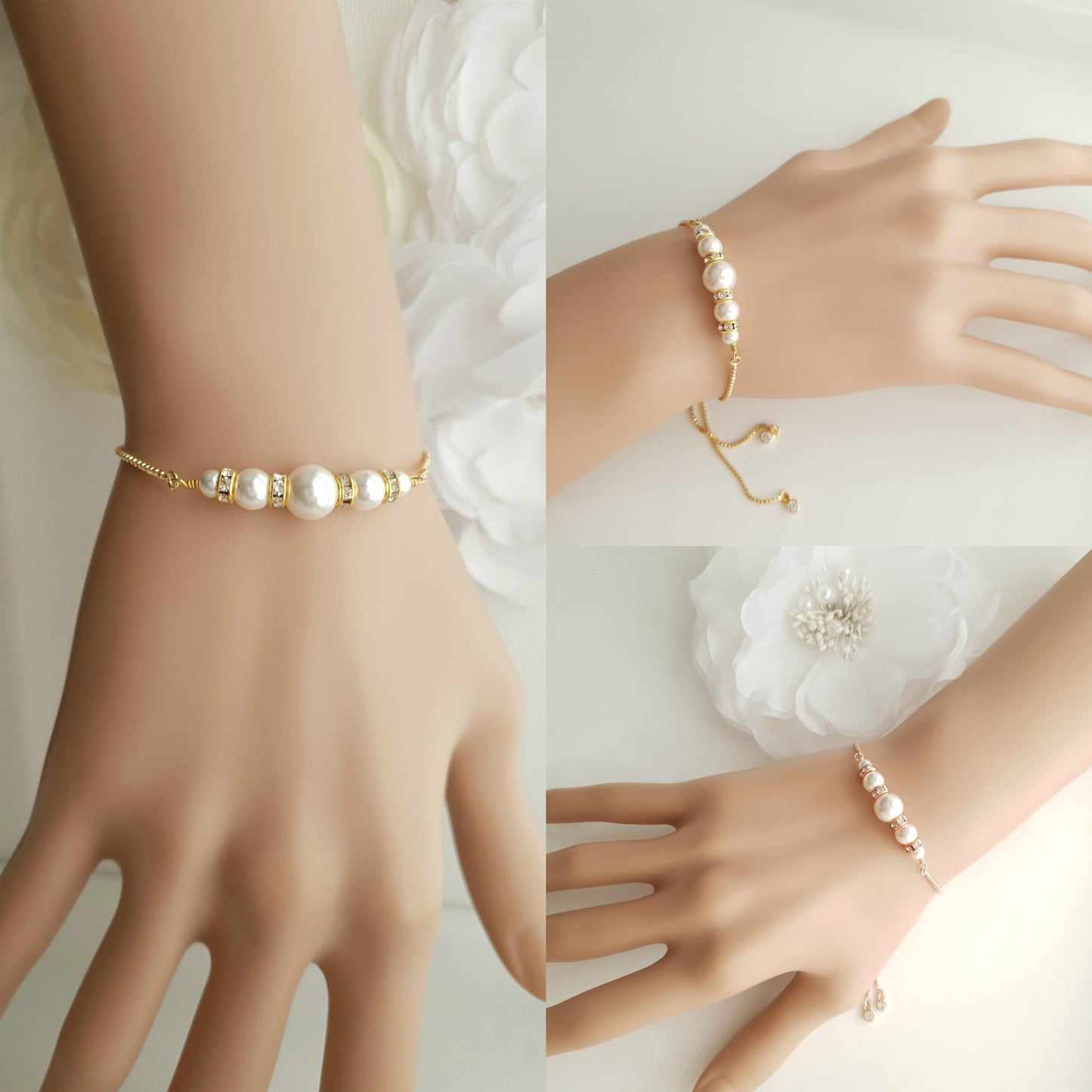 Simple Pearl Jewellery Set for Brides and Bridal Party-AVA