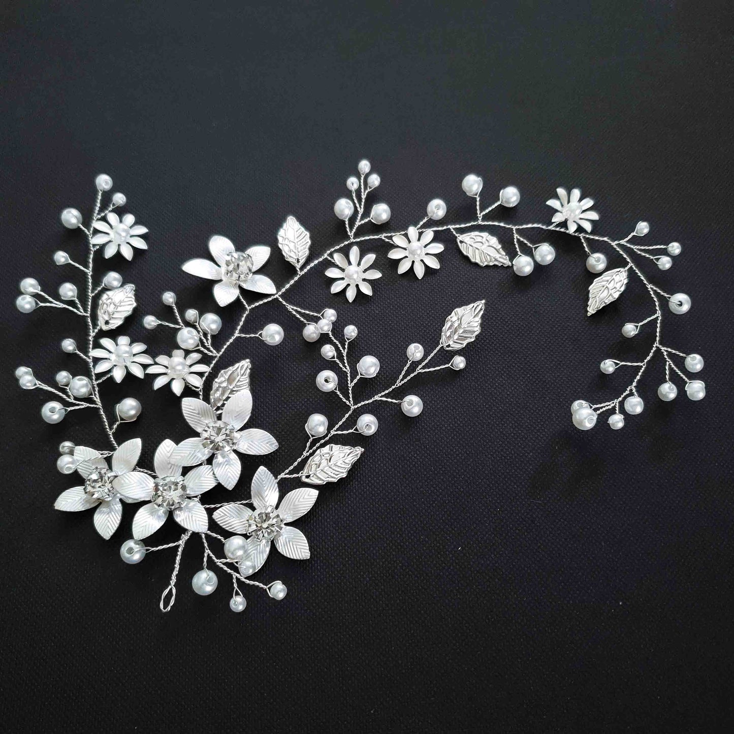 Floral Bridal Hairpiece-Bree