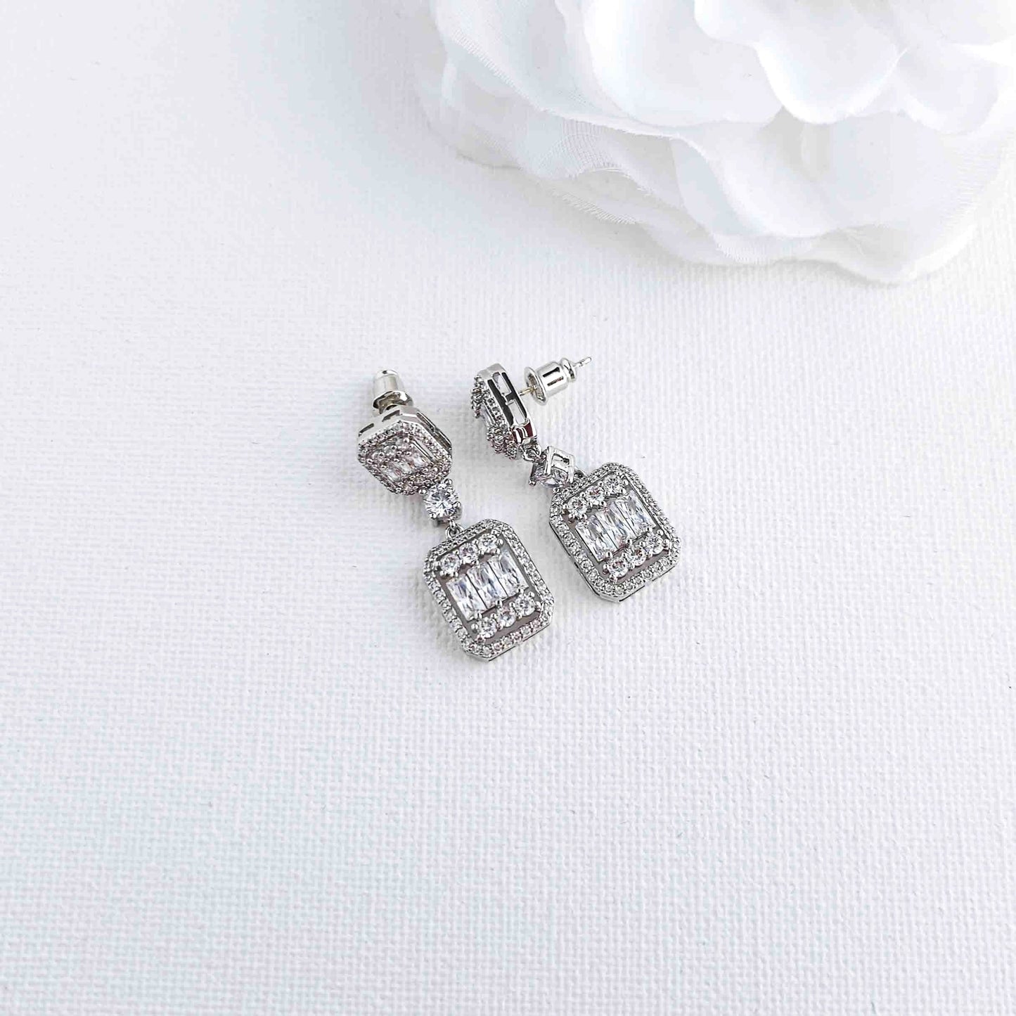 Classic Necklace Set with Earrings for Wedding-Edith