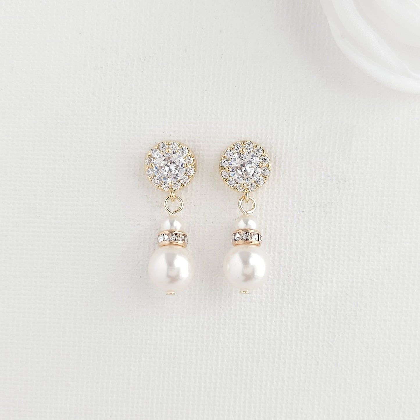 Simple Pearl Jewellery Set for Brides and Bridal Party-AVA