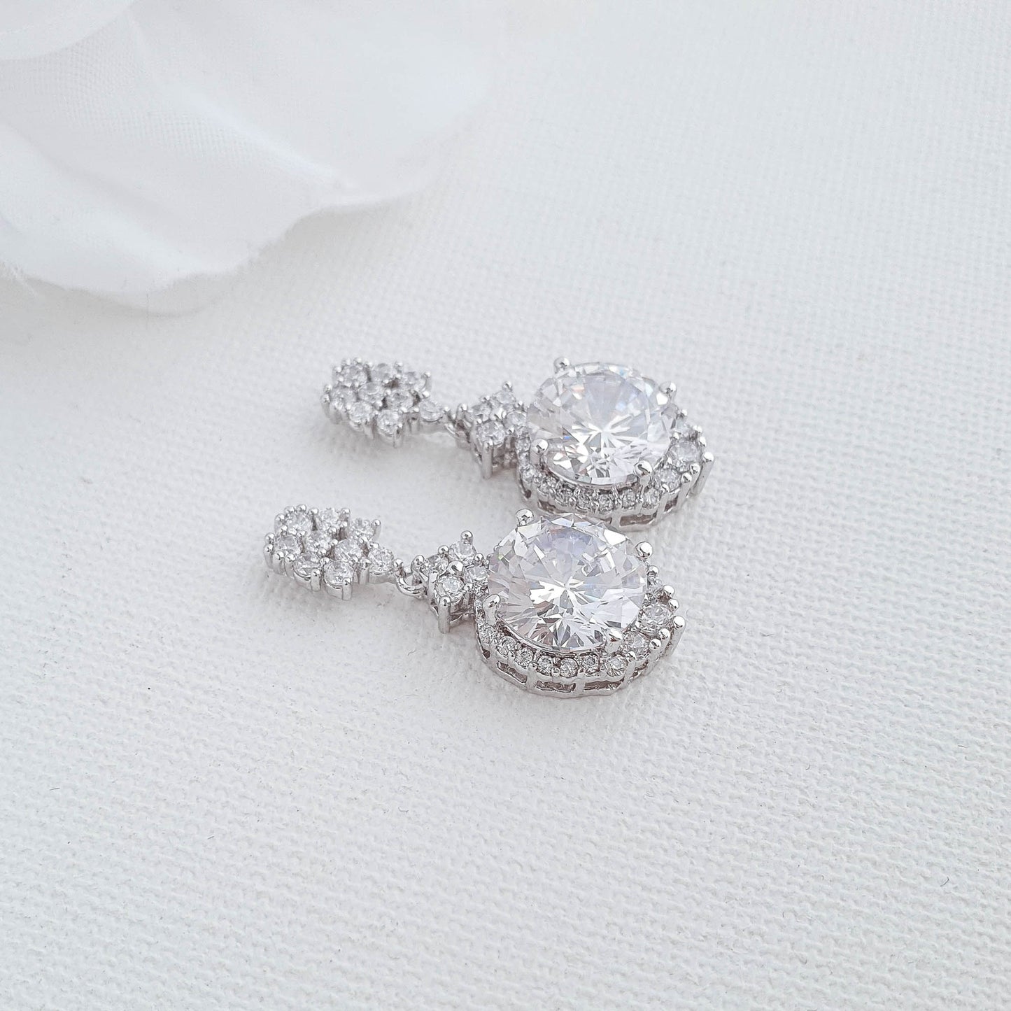 Drop Earrings for Brides and Wedding Guests-Mandy