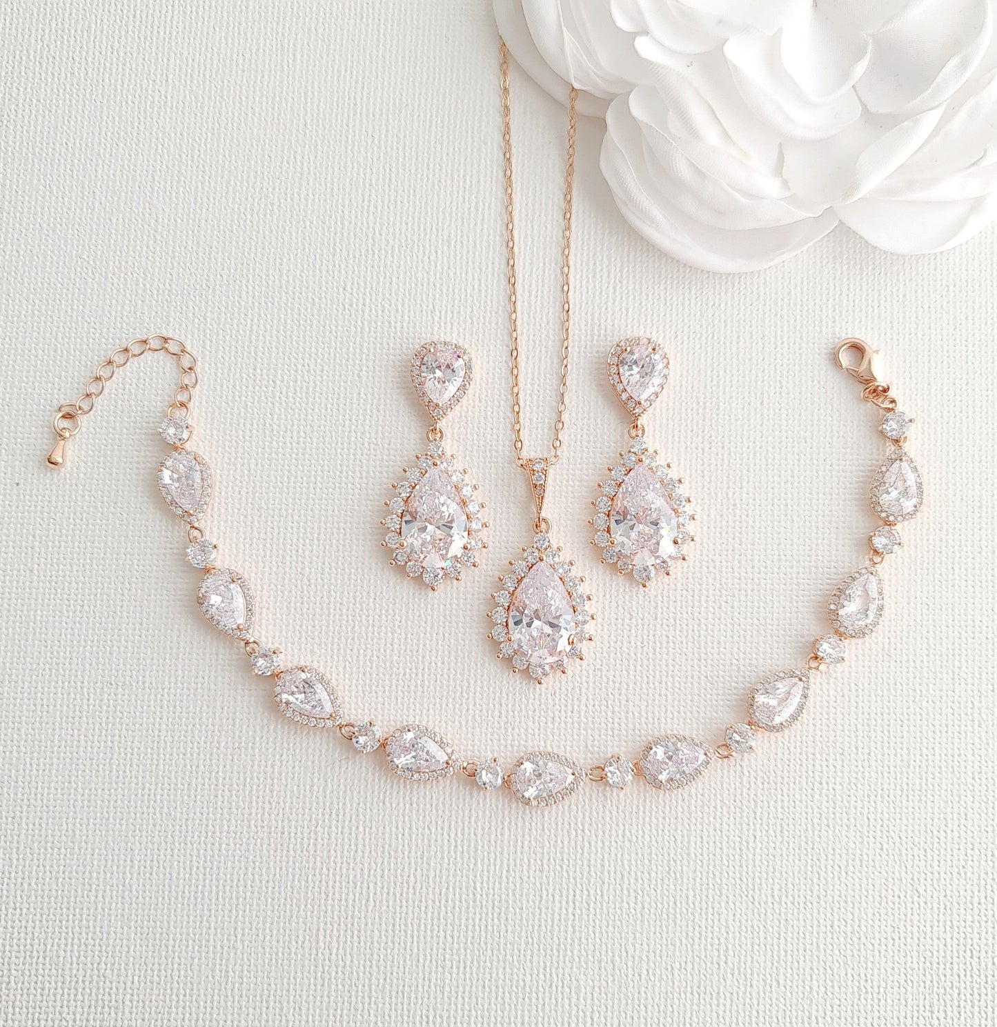Gold Jewellery Set for Brides in Cubic Zirconia-Raya