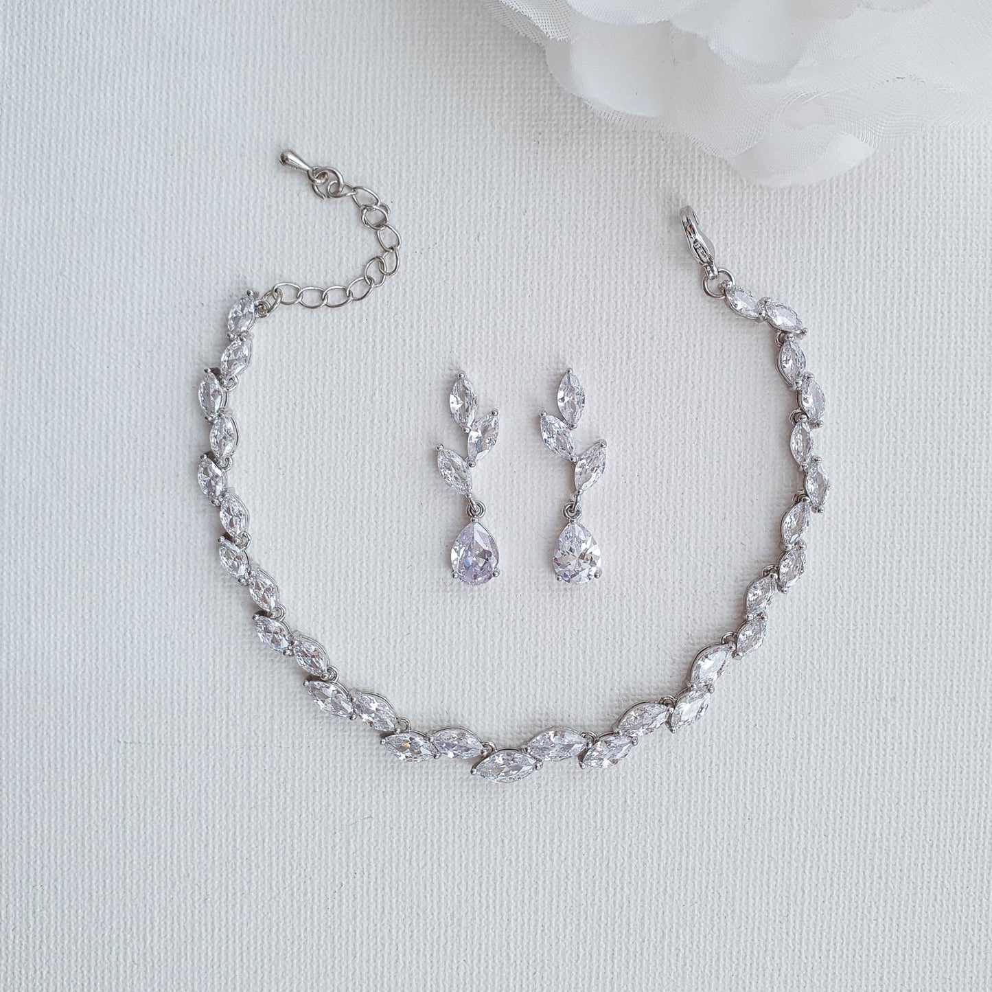 Gold Leaf Earrings and Bracelet Set-Taylor
