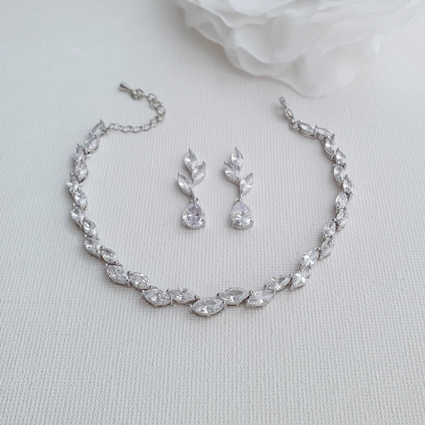 Gold Leaf Earrings and Bracelet Set-Taylor