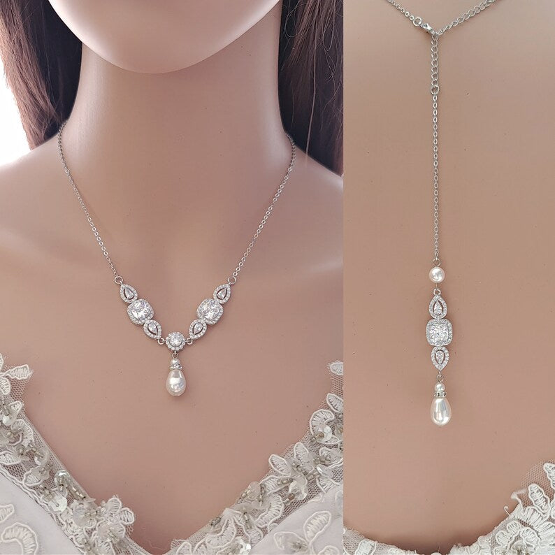 Necklace Set for Brides in Rose Gold- Gianna