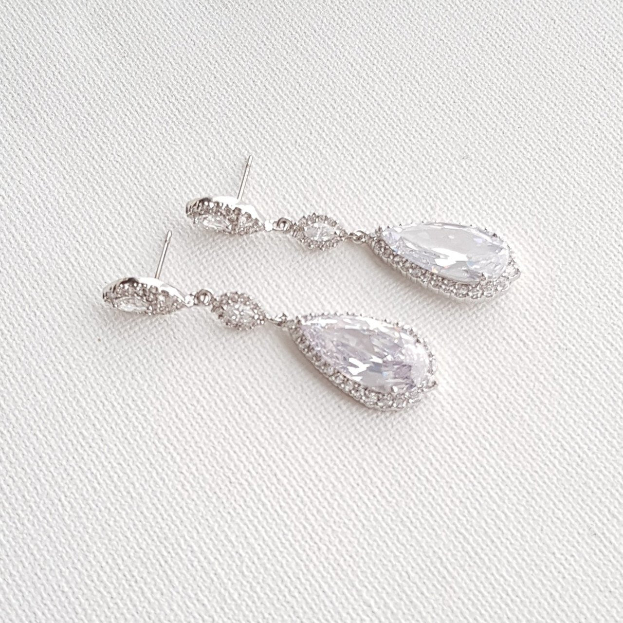 Teardrop Bridal Earrings- Karina