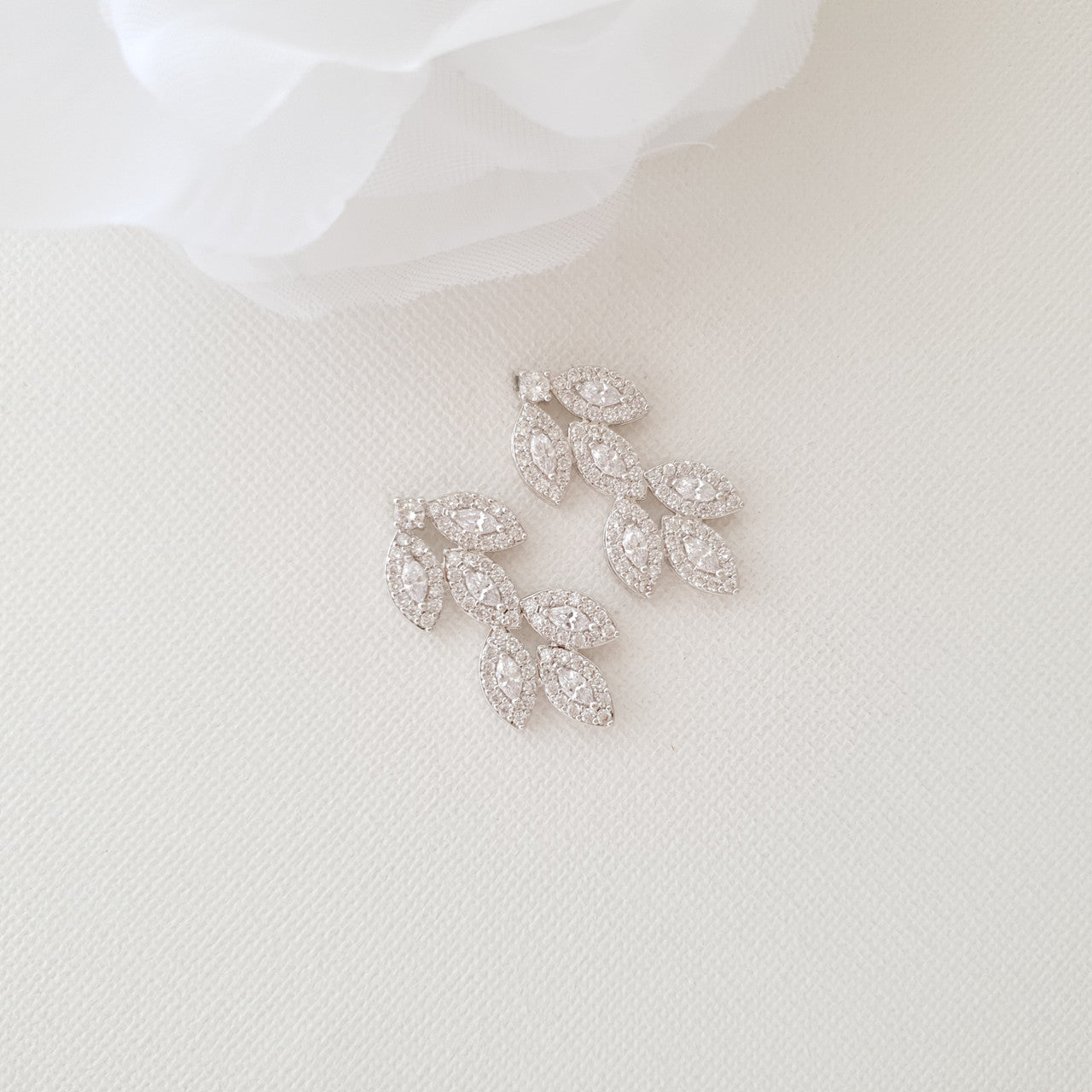 Bridal Jewellery Bracelet and Earrings Set-Abby