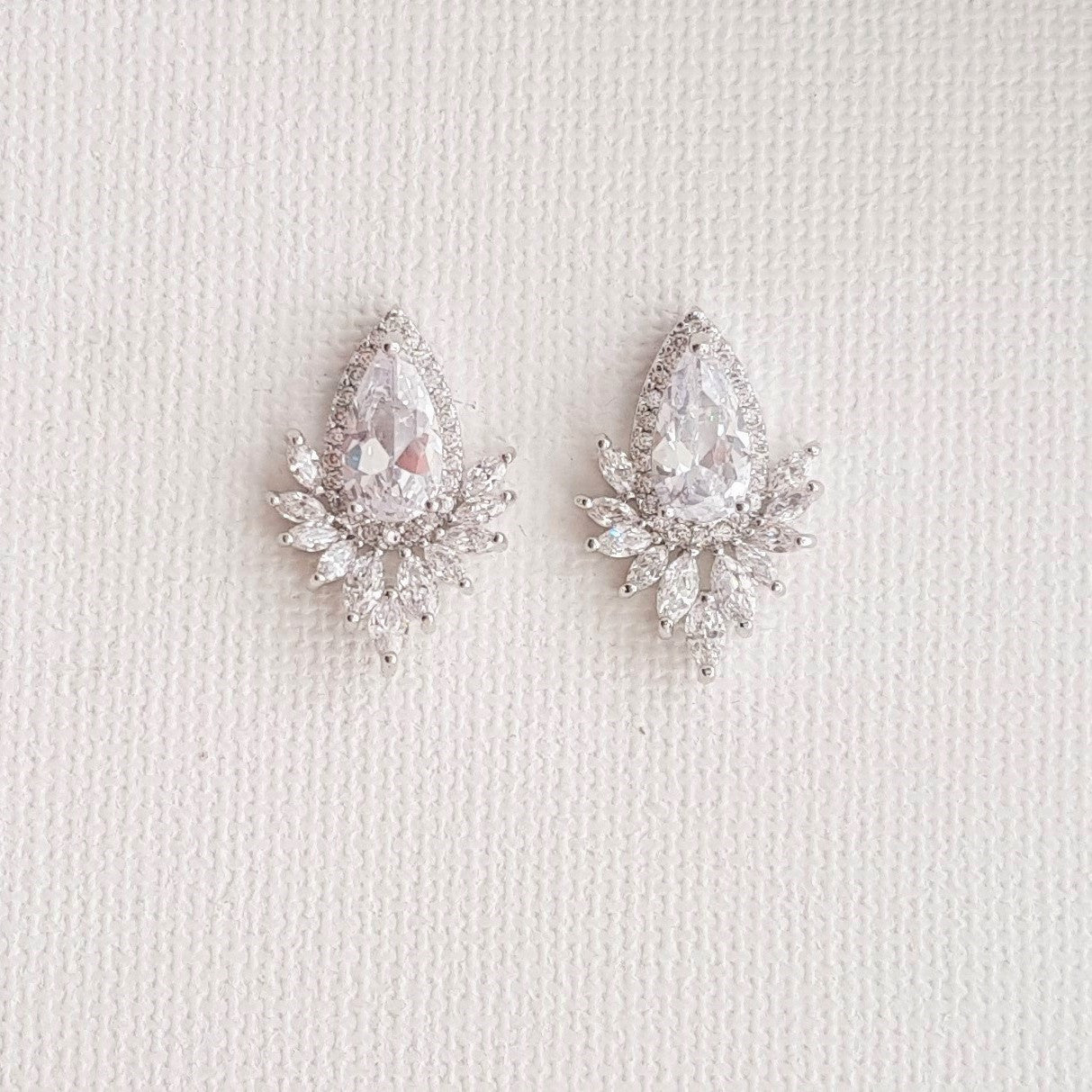 Rose Gold Studs for Brides- Starburst