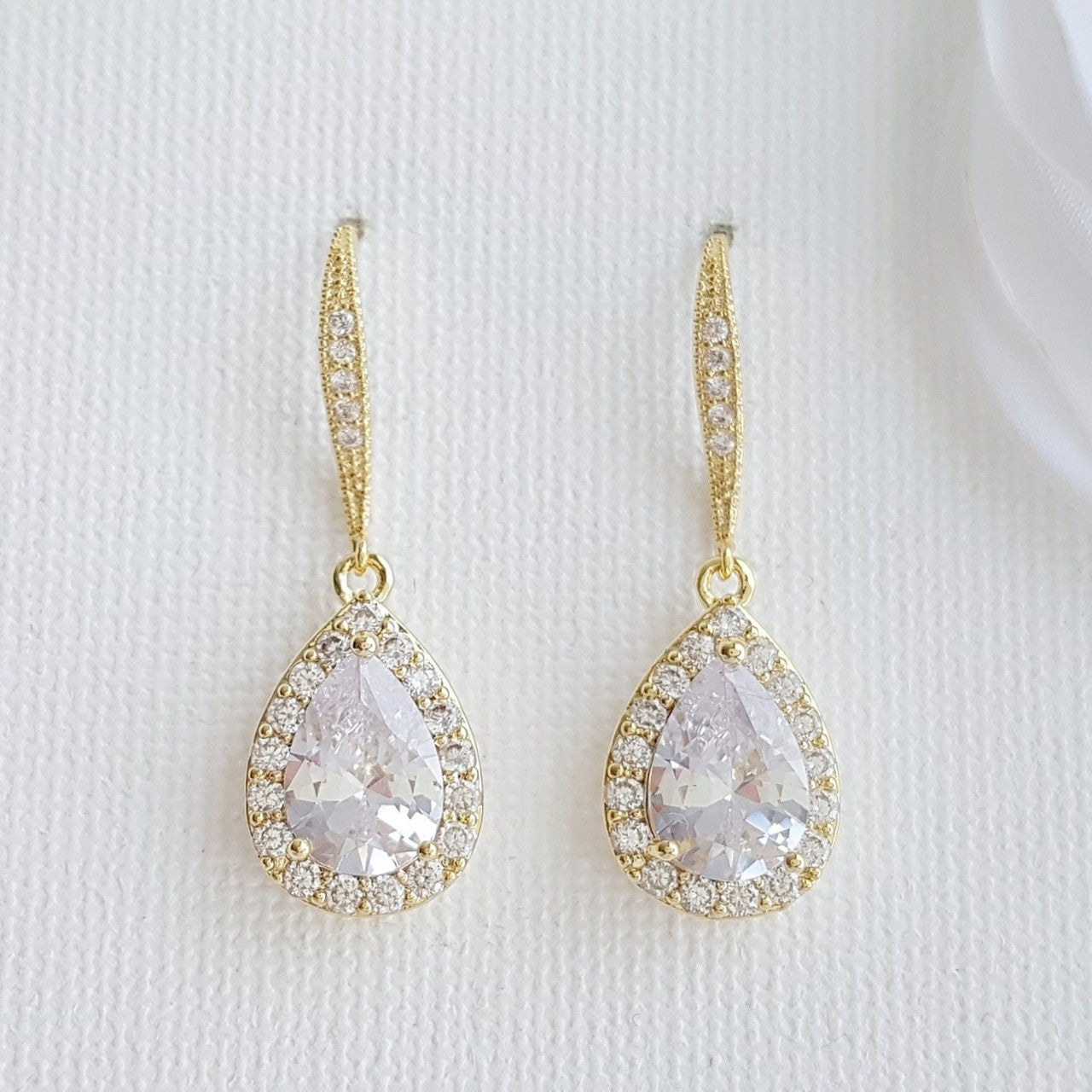 Gold Dangle Earrings-Emma