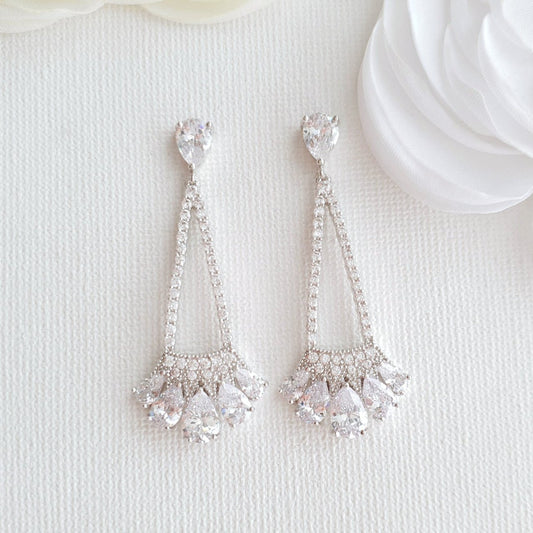 Triangle Earrings Silver- Sydney