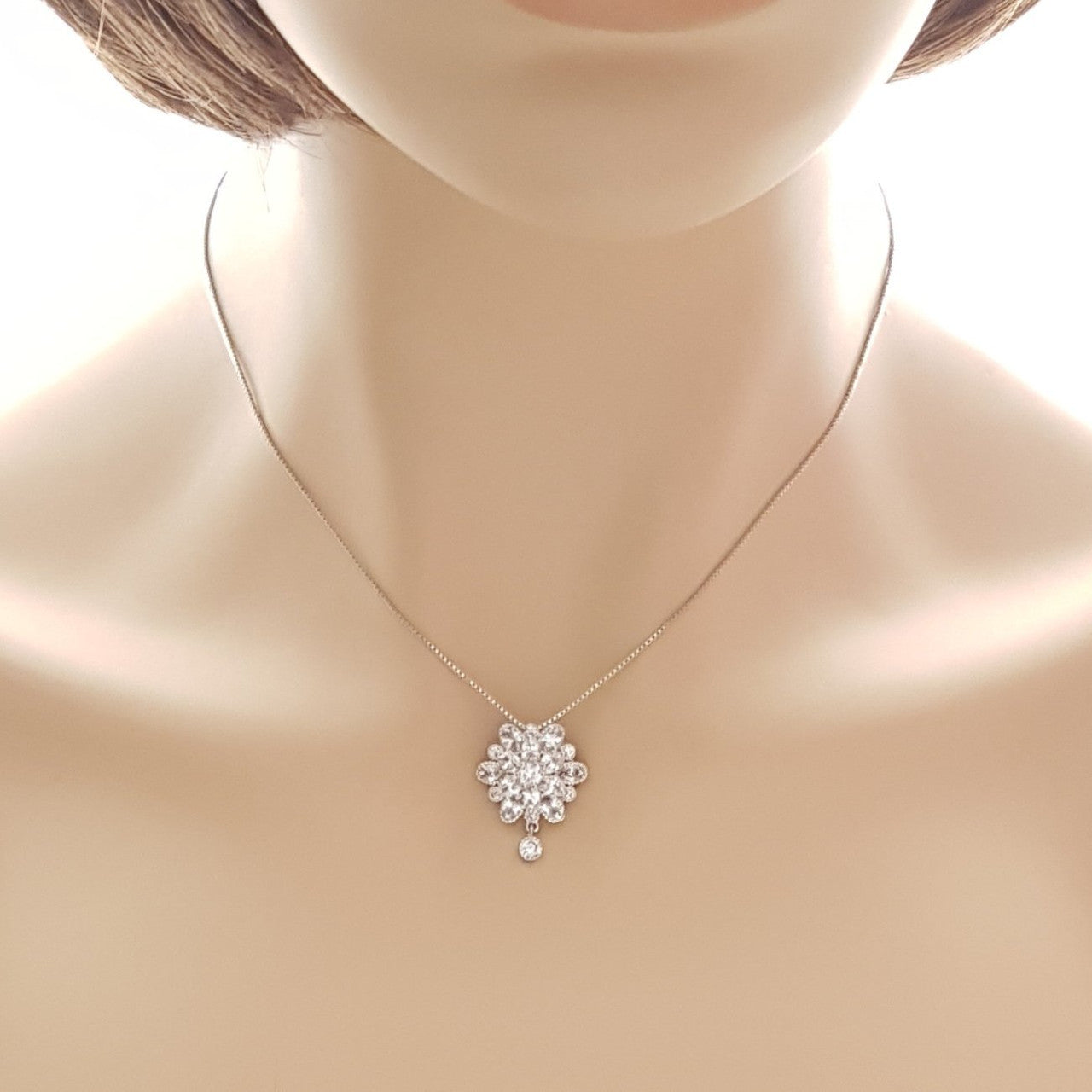 Flower Drop Necklace-Dahlia