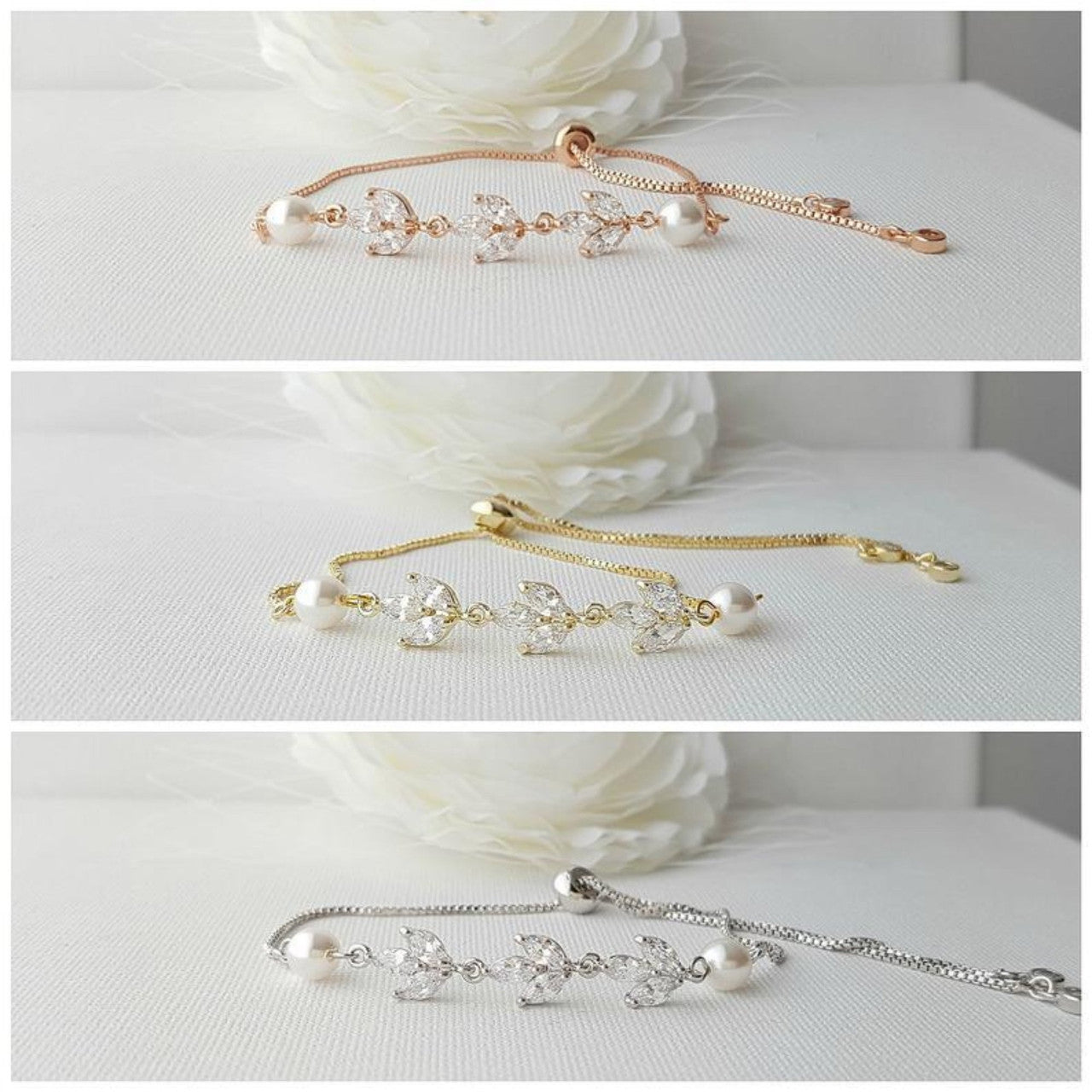 Jewellery Set for Brides in Simple Design- Rose Gold- Leila
