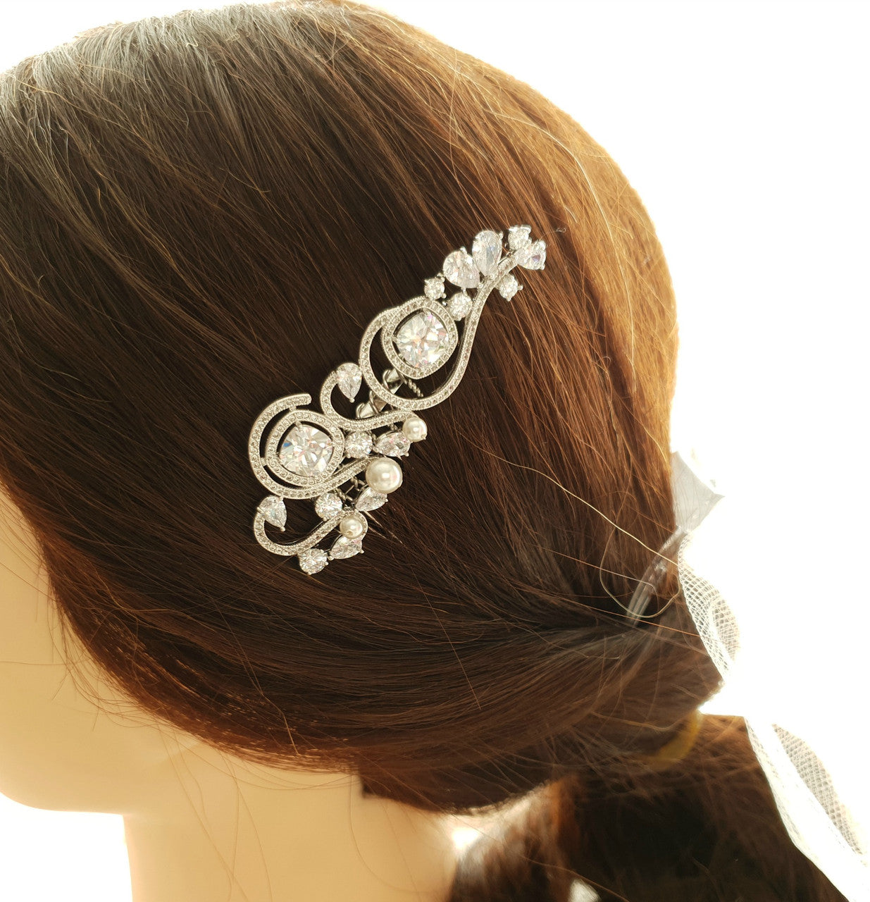 Small Light Gold Colour Wedding Hair Comb- Casey