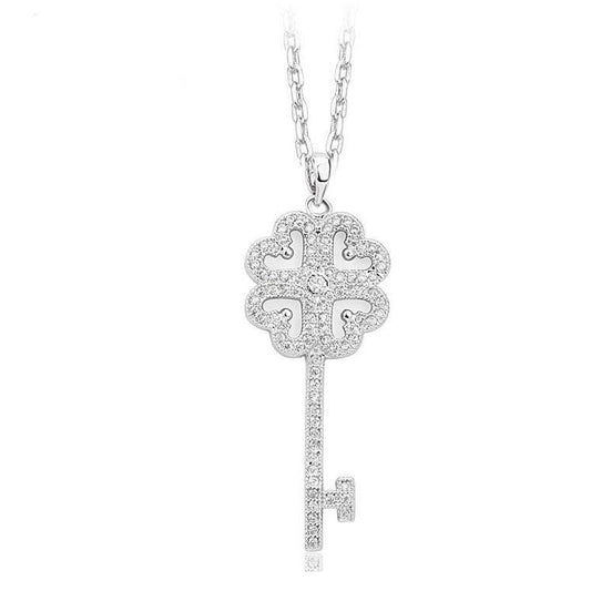 Key Necklace in Cubic Zirconia- Treasure