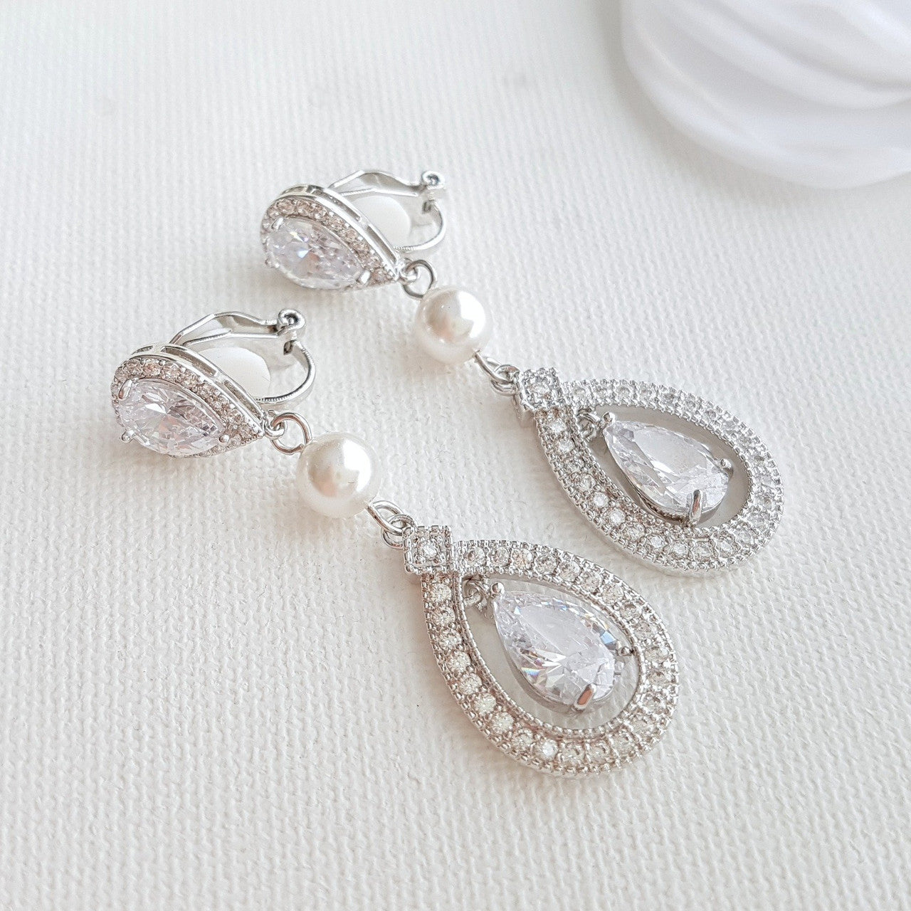 Bridal Necklace and Earring Set-Sarah