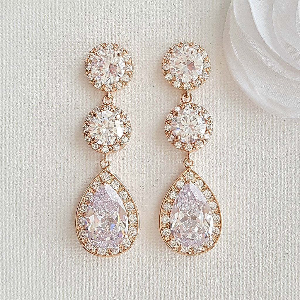 Cubic Zirconia Earrings- Evita