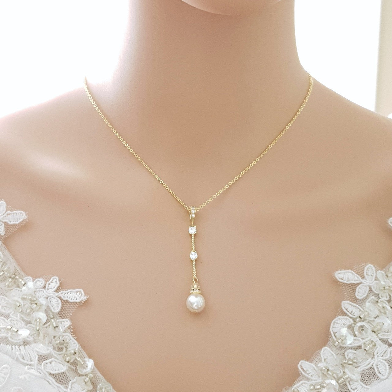 Gold Necklace & Backdrop for Brides-Ginger